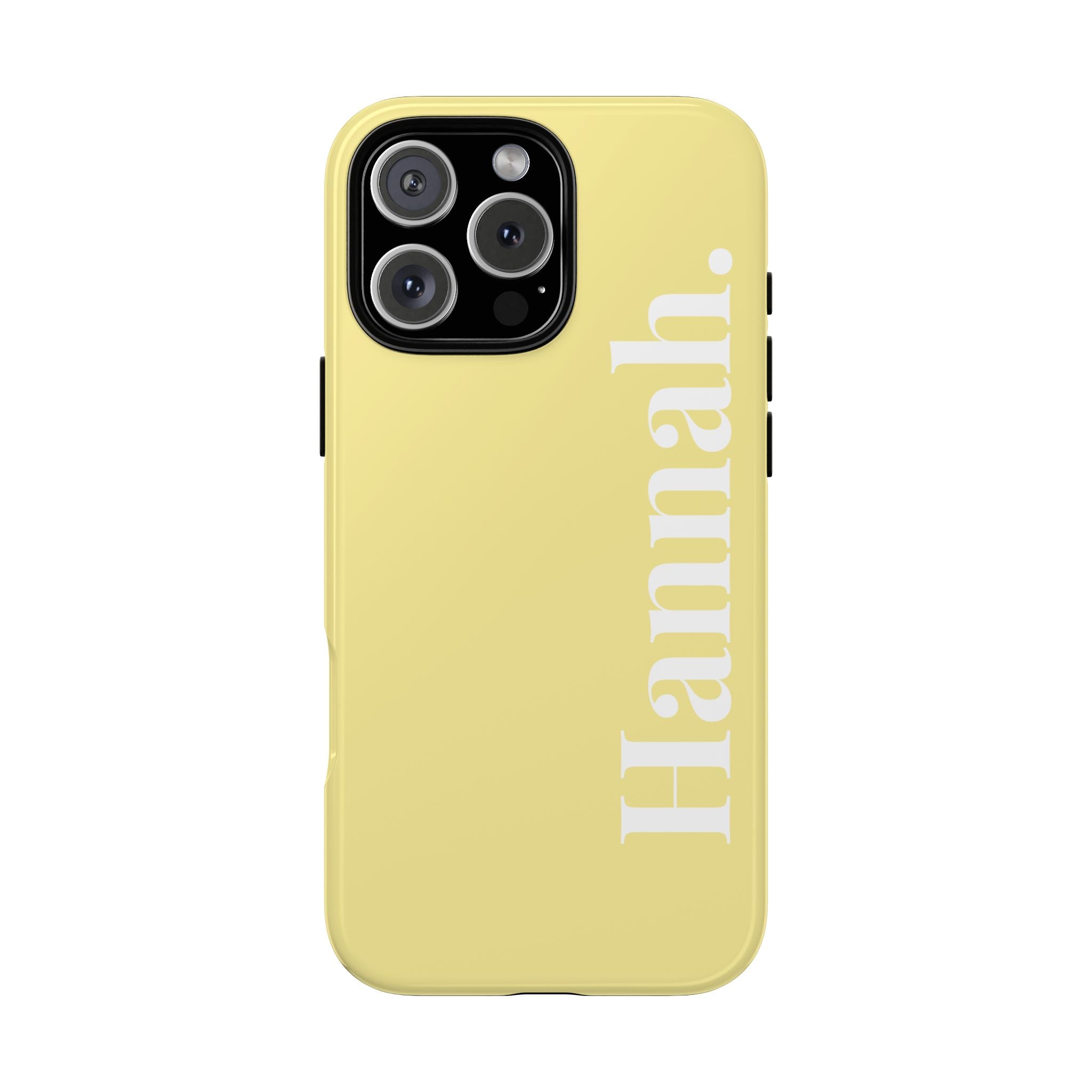 CITRUS YELLOW BOLD NAME – Personalisierte Handyhülle mit Dual-Layer-Schutz
