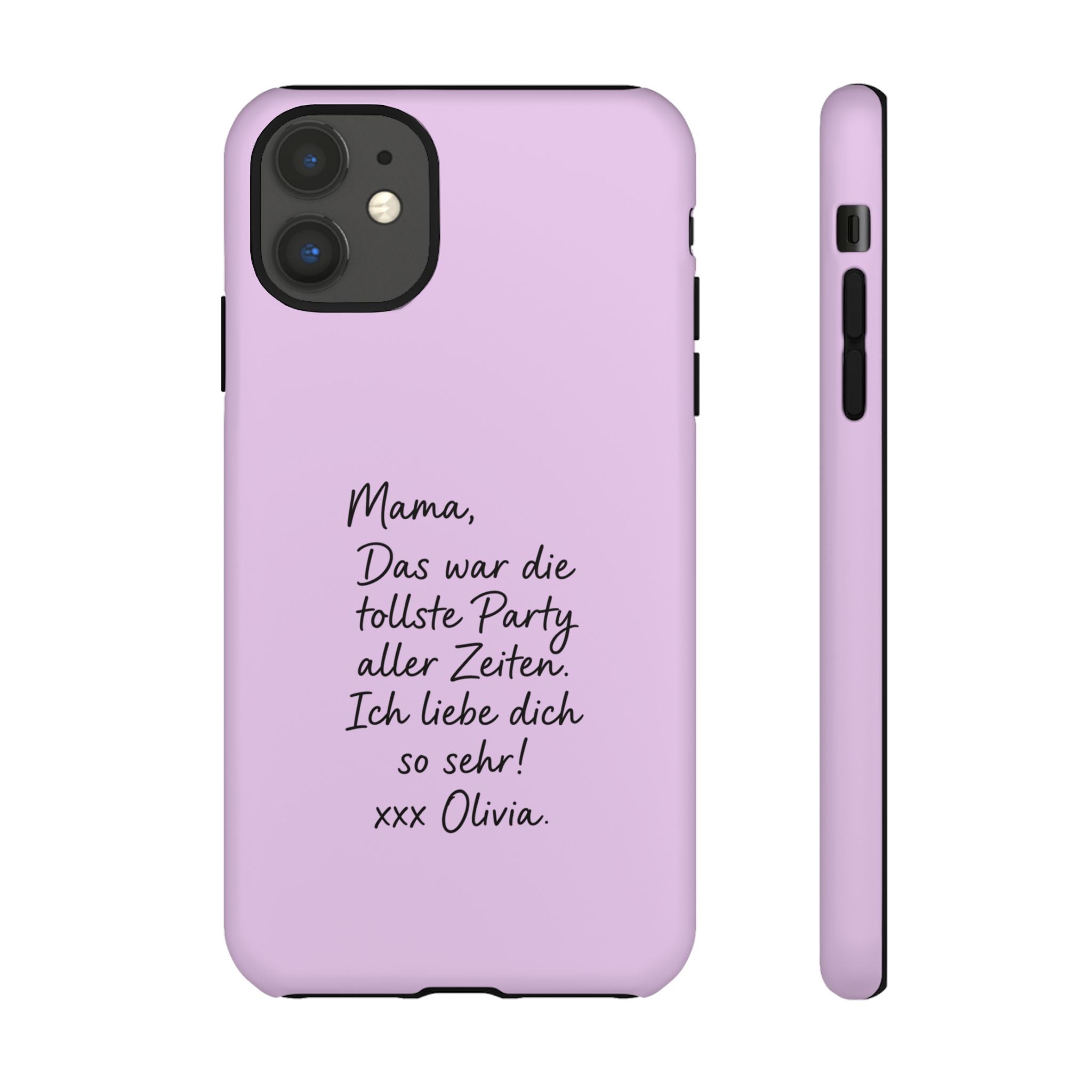 LAVENDEL mit handgeschriebener Notiz – Personalisierte Handyhülle mit Dual-Layer-Schutz