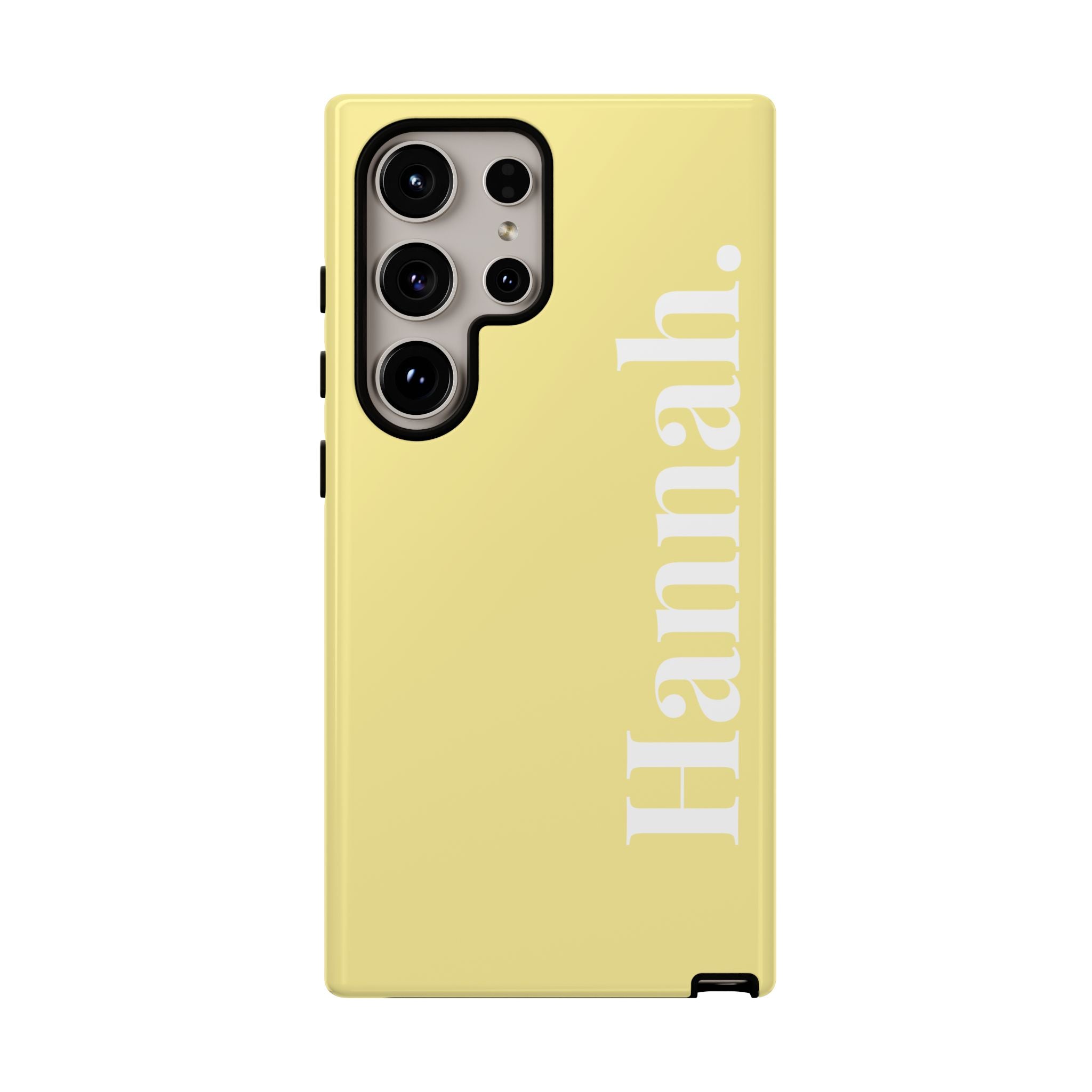 CITRUS YELLOW BOLD NAME – Personalisierte Handyhülle mit Dual-Layer-Schutz
