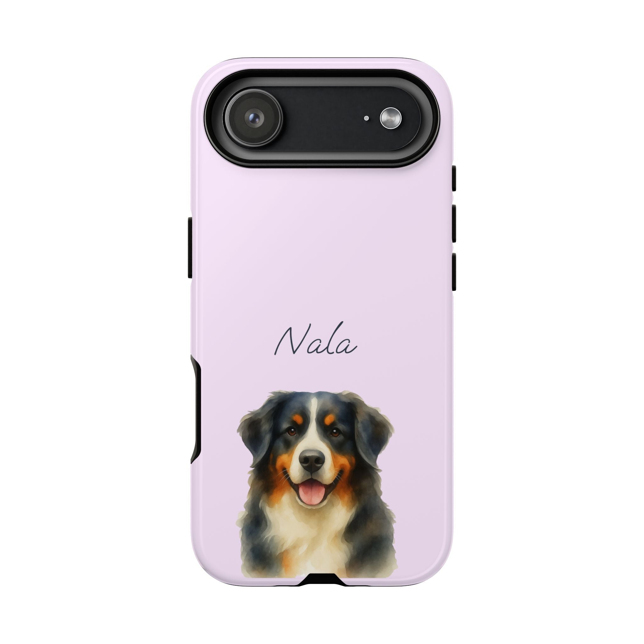 Pet Aquarell Lavendel – Personalisierte Handyhülle mit Dual-Layer-Schutz