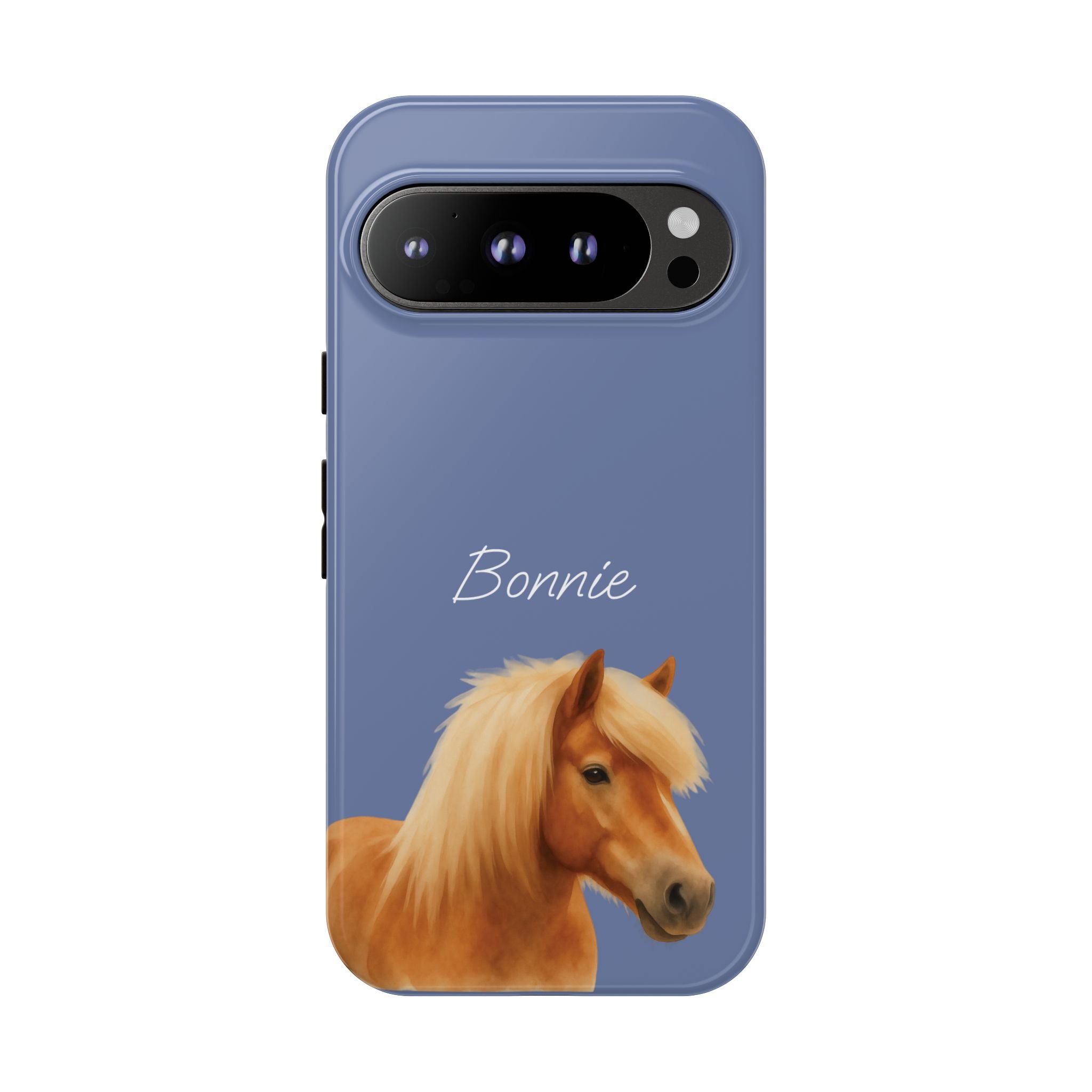 PET AQUARELL DUSTY BLUE – Personalisierte Handyhülle mit Dual-Layer-Schutz