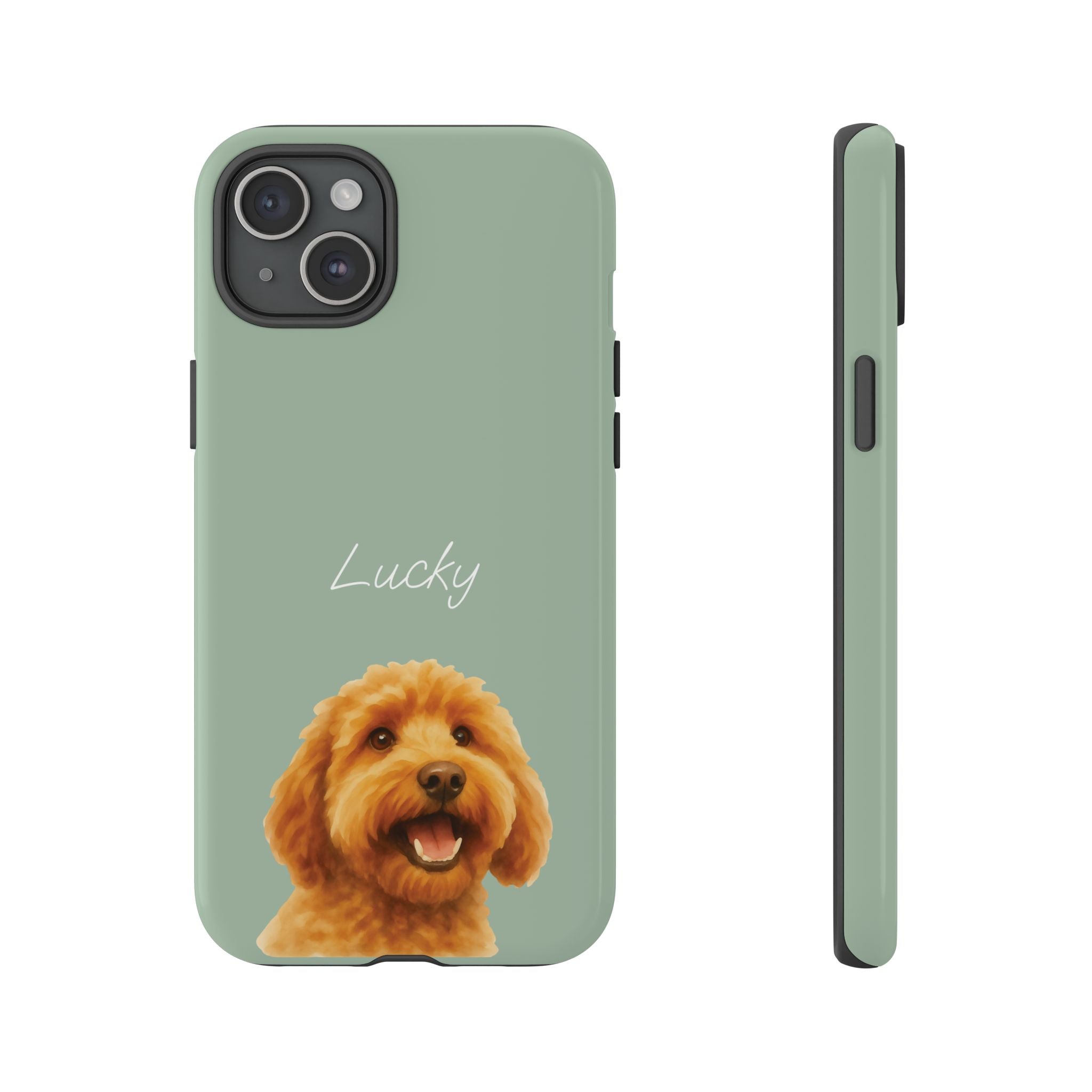 PET AQUARELL SALBEI – Personalisierte Handyhülle mit Dual-Layer-Schutz