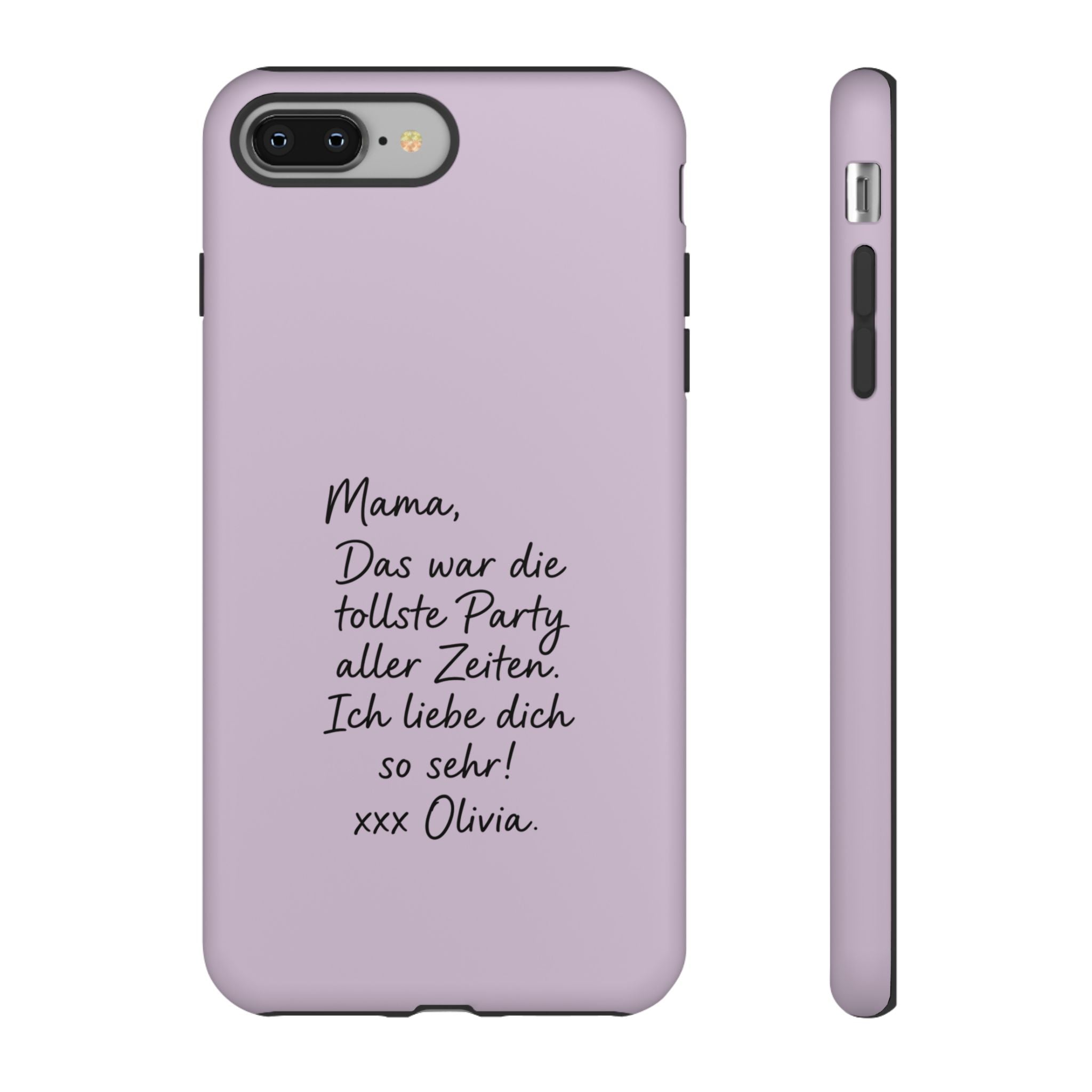 LAVENDER HANDWRITTEN NOTE – Personalisierte Handyhülle mit Dual-Layer-Schutz