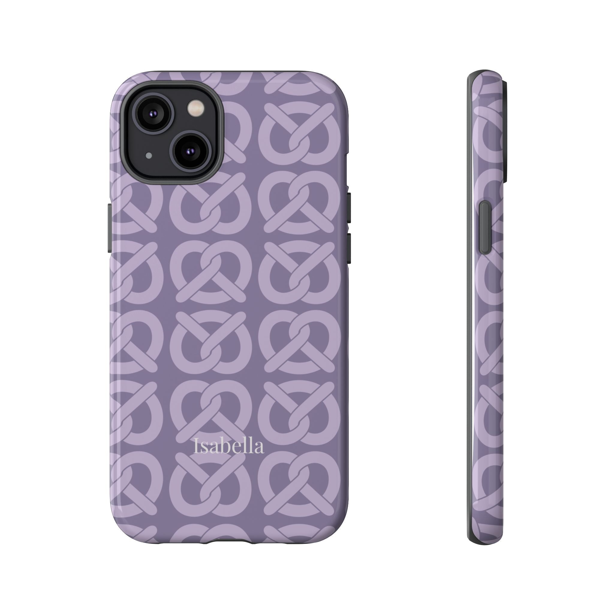 BREZN MONOGRAMM LAVENDEL – Personalisierte Handyhülle mit Dual-Layer-Schutz