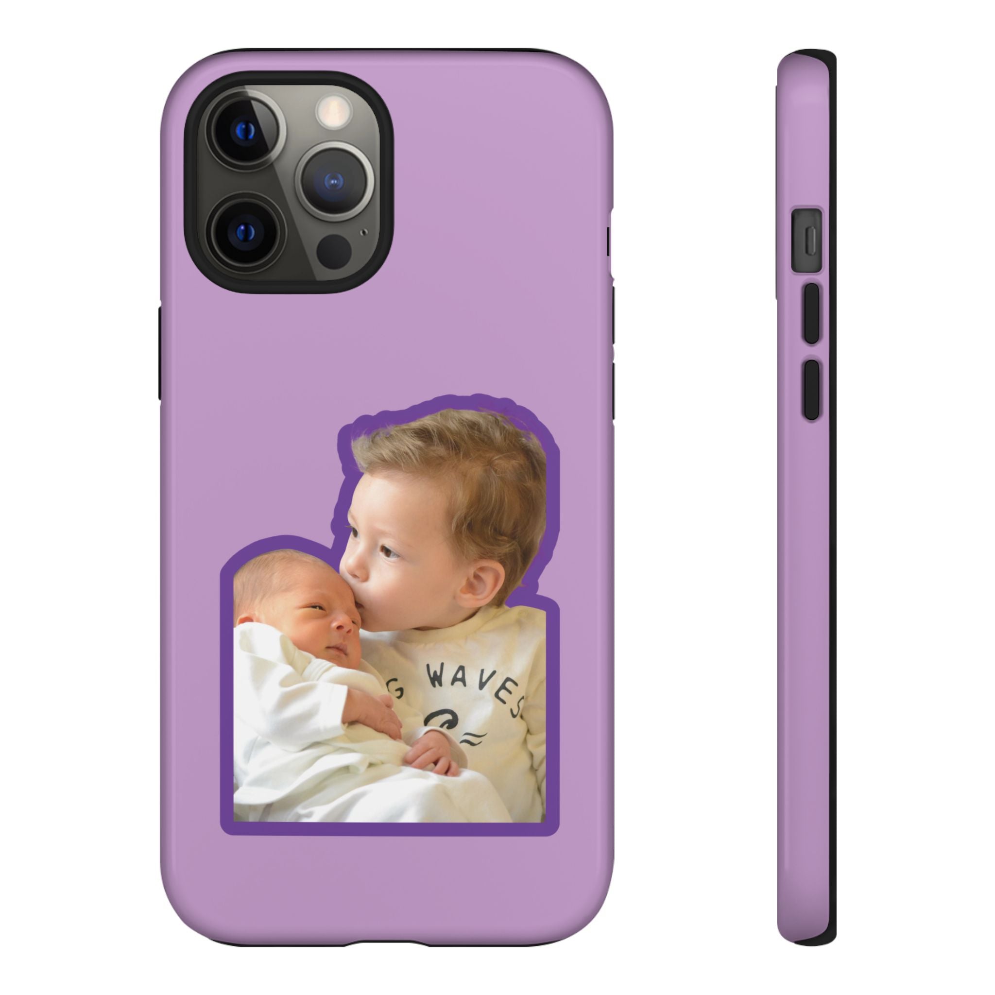 PURPLE CARTOON – Personalisierte Foto Handyhülle mit Dual-Layer-Schutz