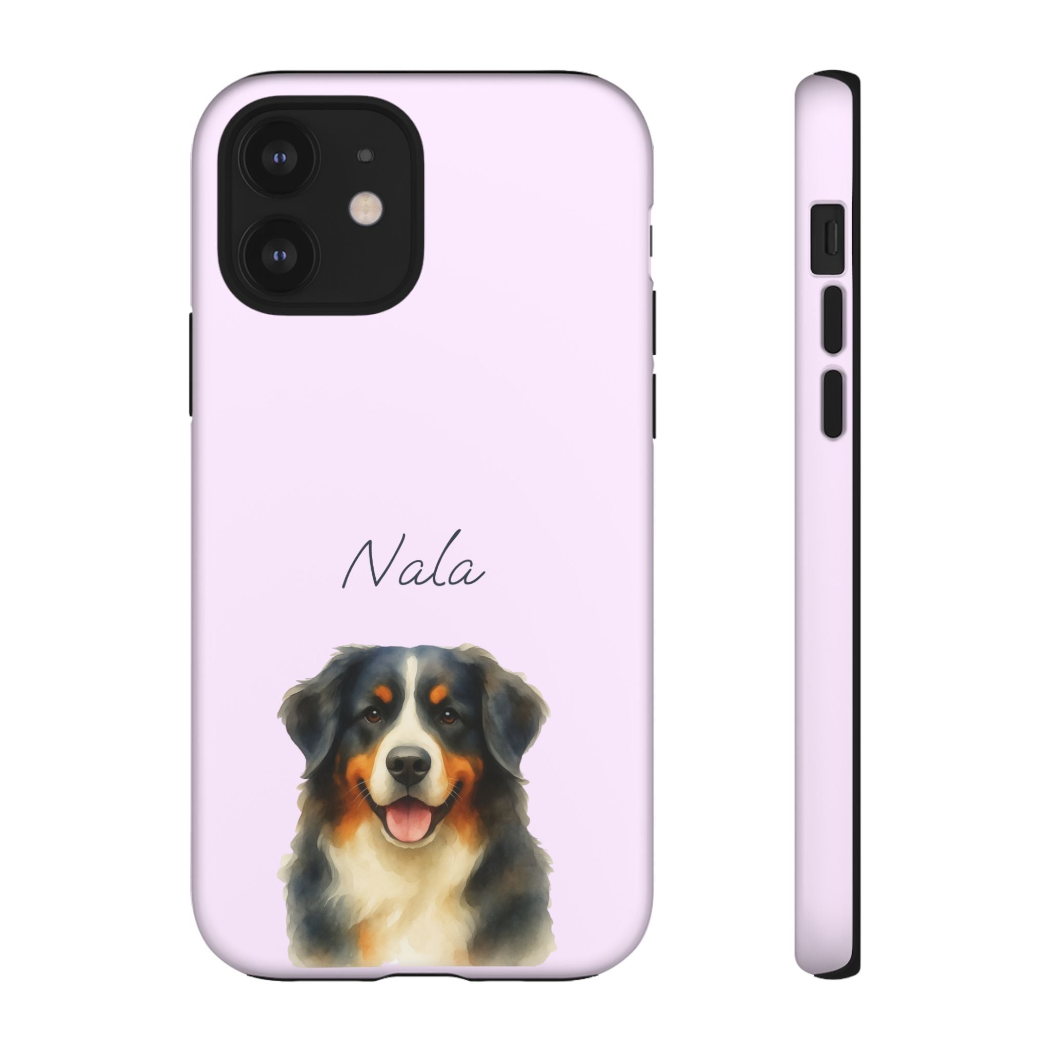 Pet Aquarell Lavendel – Personalisierte Handyhülle mit Dual-Layer-Schutz