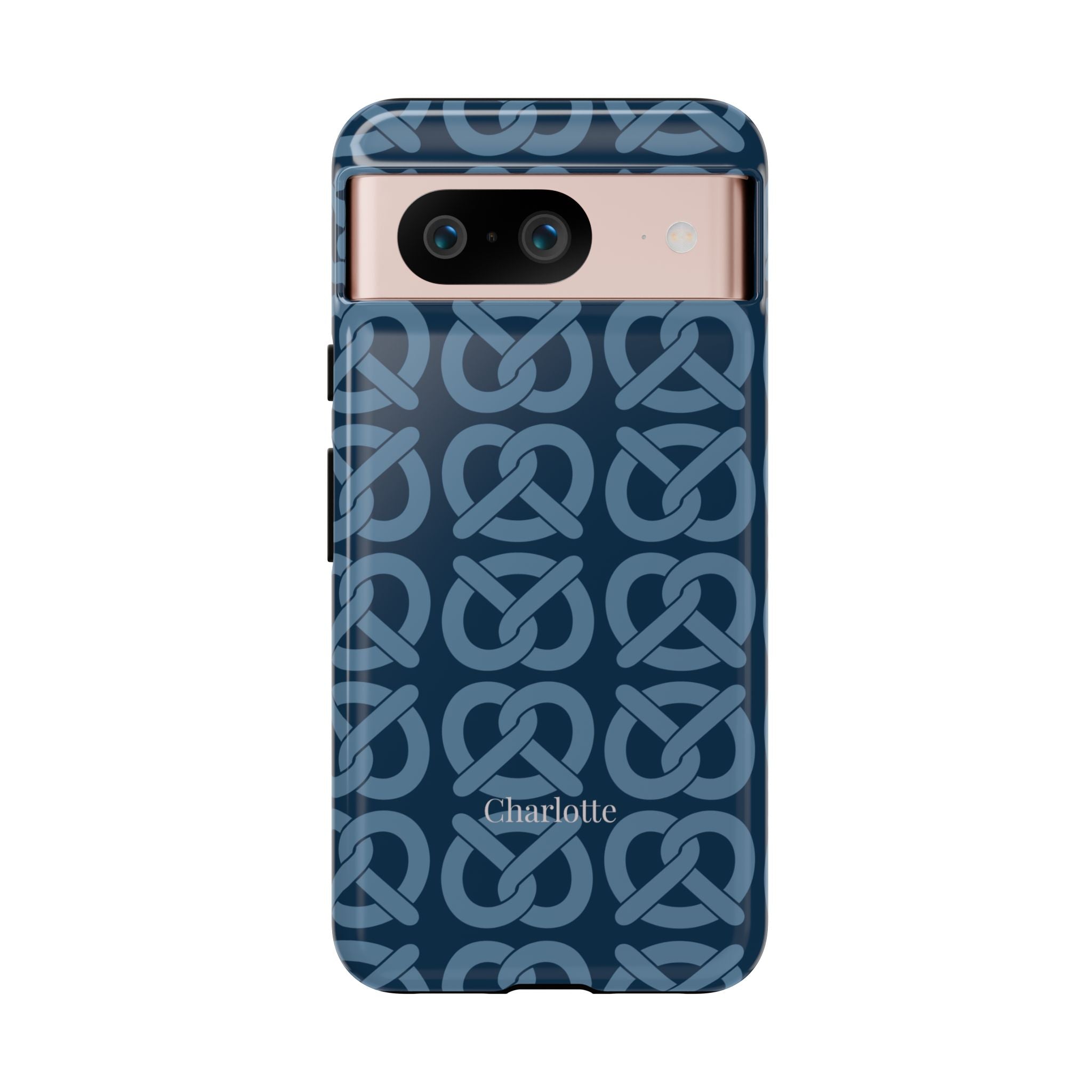 BREZN MONOGRAMM NACHTBLAU – Personalisierte Handyhülle mit Dual-Layer-Schutz