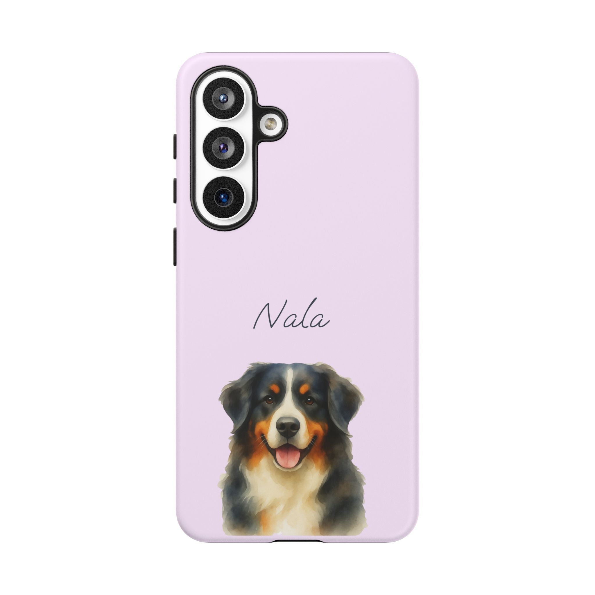 Pet Aquarell Lavendel – Personalisierte Handyhülle mit Dual-Layer-Schutz