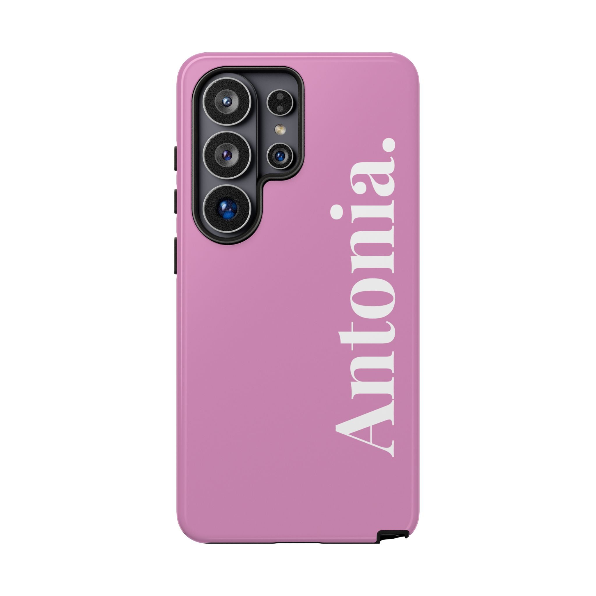 PINK BOLD NAME – Personalisierte Handyhülle mit Dual-Layer-Schutz