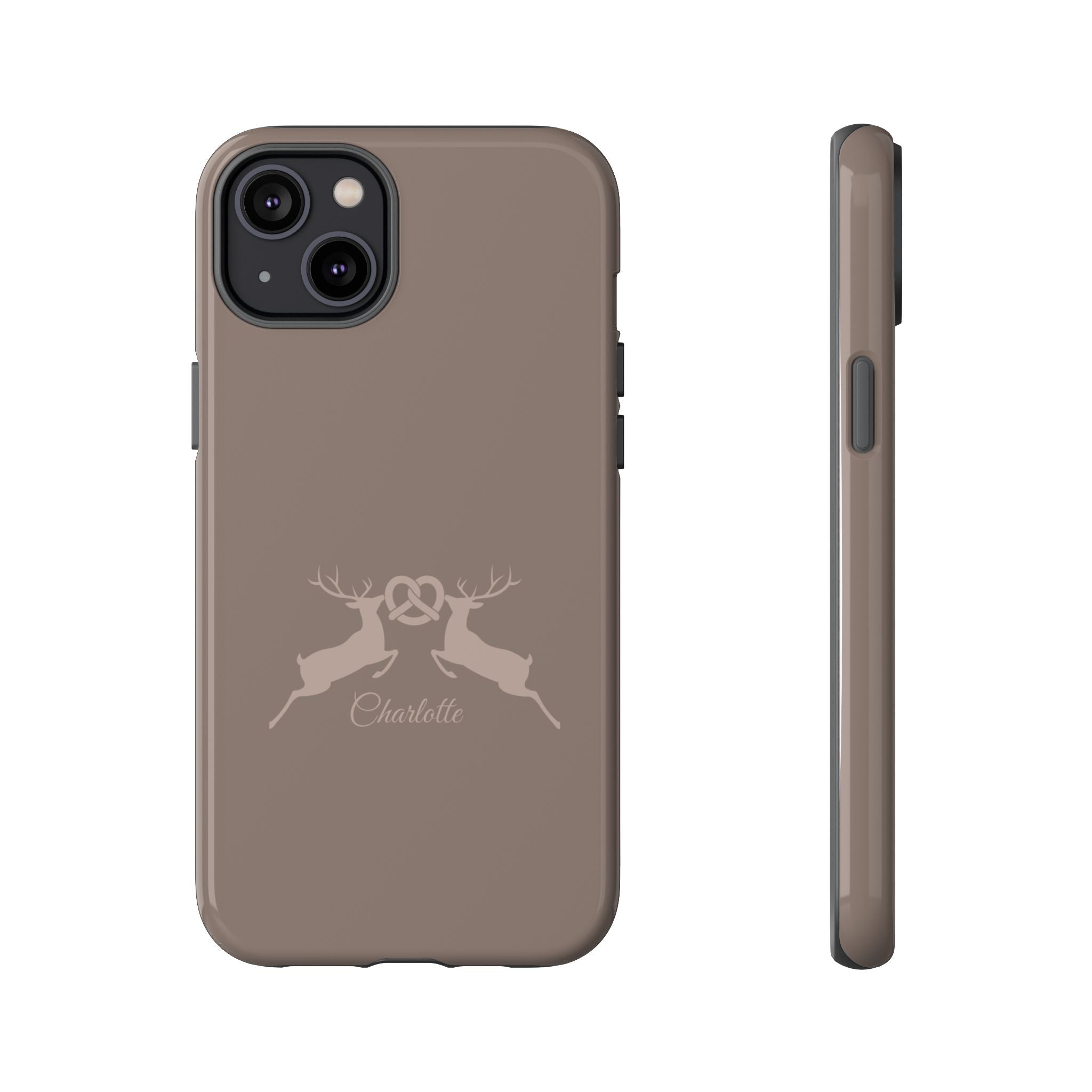 HIRSCH MOCCA – Personalisierte Handyhülle mit Dual-Layer-Schutz