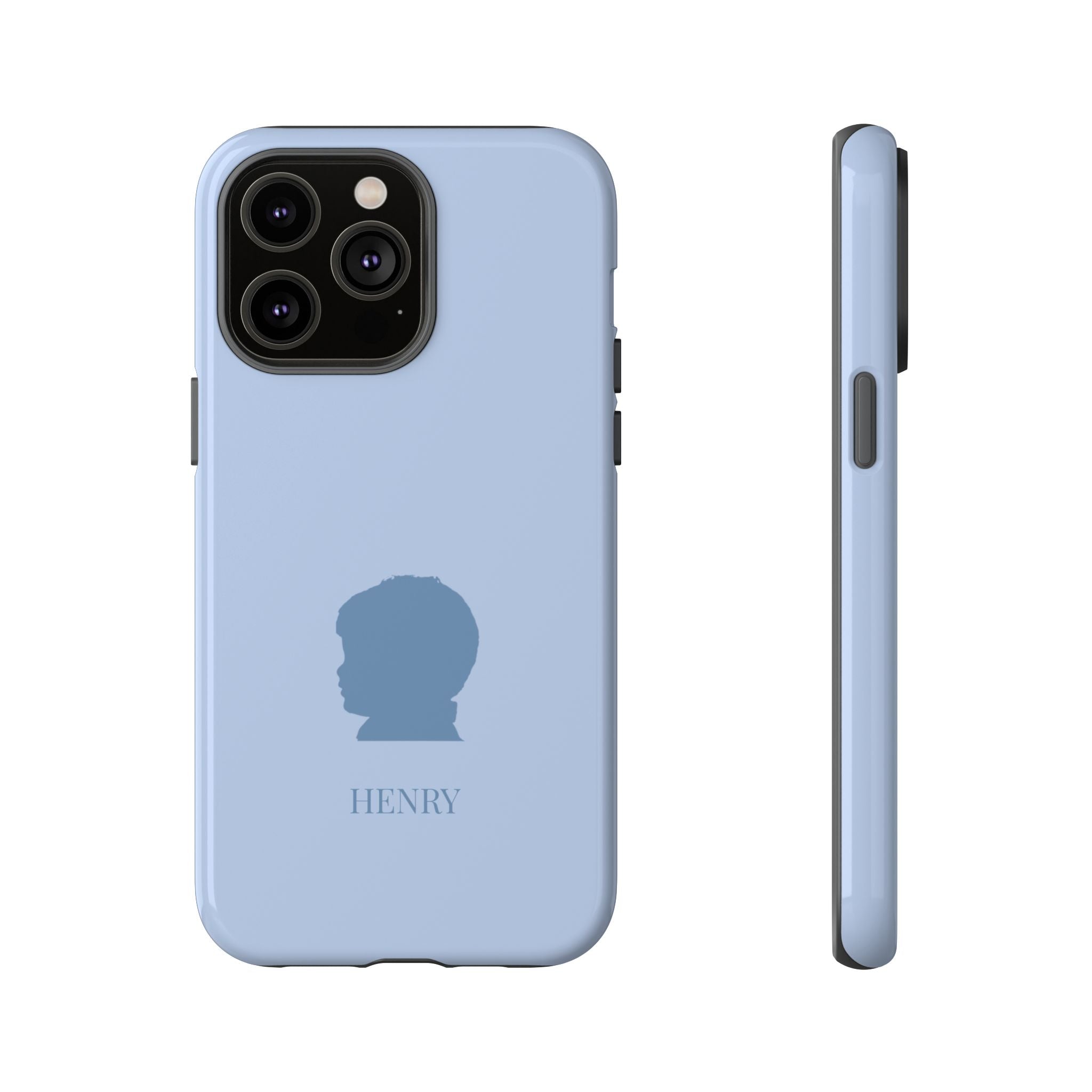 SILHOUETTE BLUE – Personalisierte Handyhülle mit Dual-Layer-Schutz