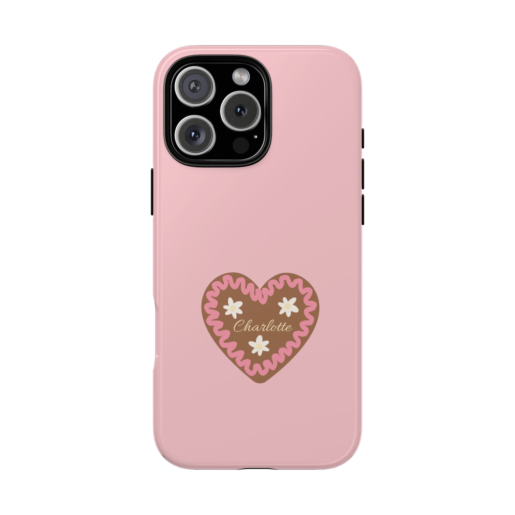 WIESNHERZ ROSE – Personalisierte Handyhülle mit Dual-Layer-Schutz