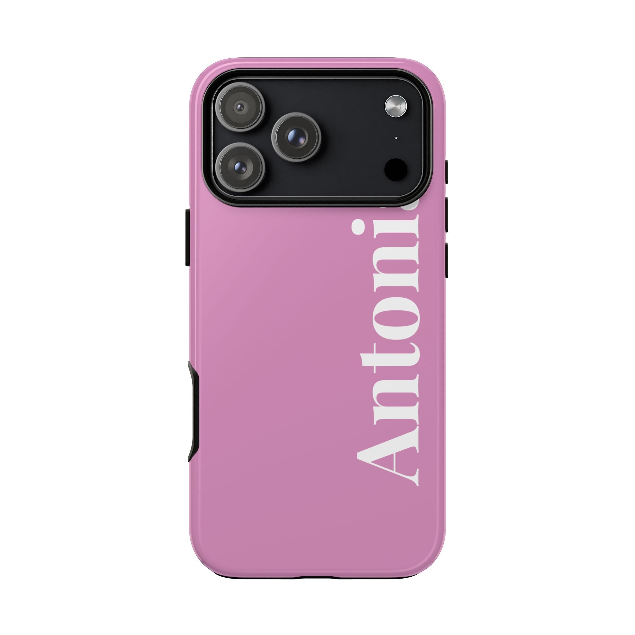 PINK BOLD NAME – Personalisierte Handyhülle mit Dual-Layer-Schutz