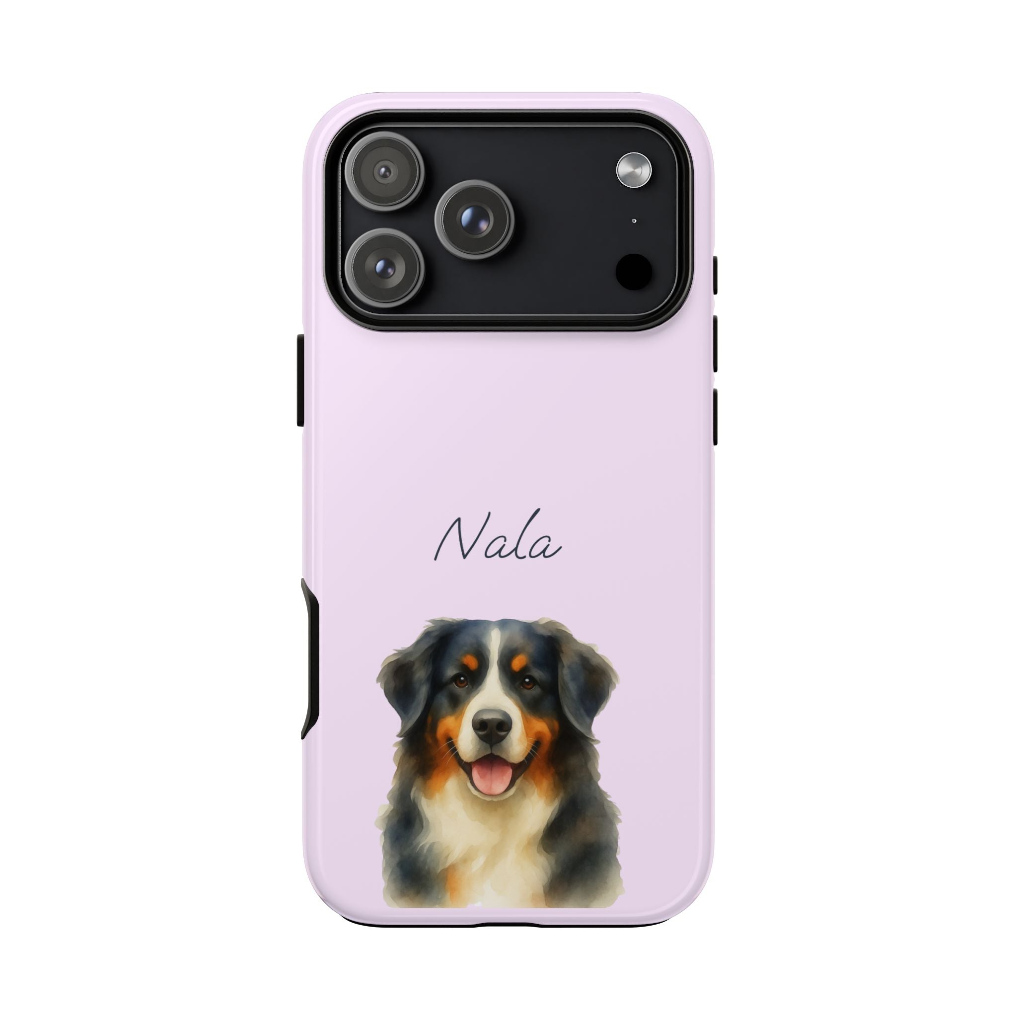 Pet Aquarell Lavendel – Personalisierte Handyhülle mit Dual-Layer-Schutz