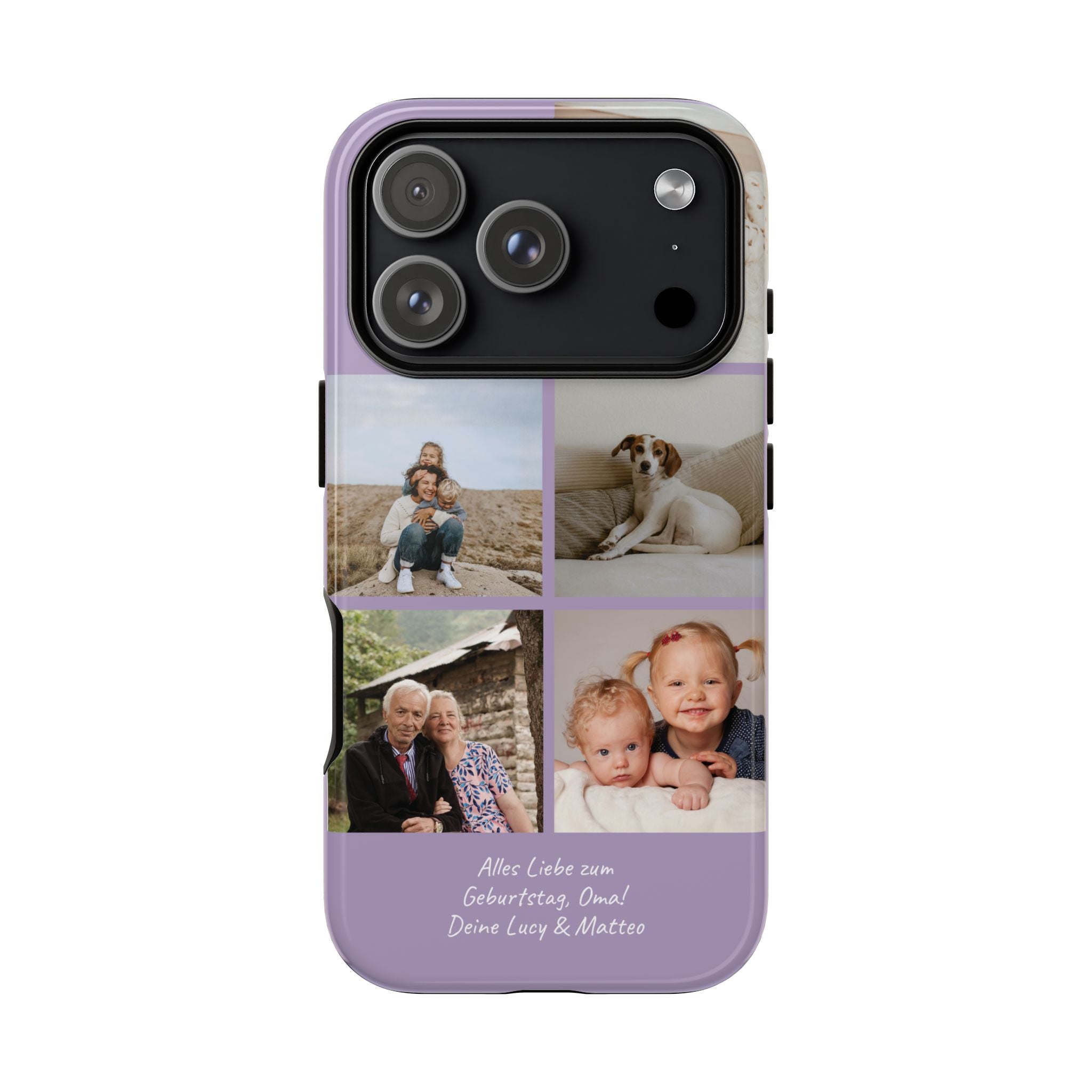 LAVENDEL COLLAGE – Personalisierte Foto Handyhülle mit Dual-Layer-Schutz