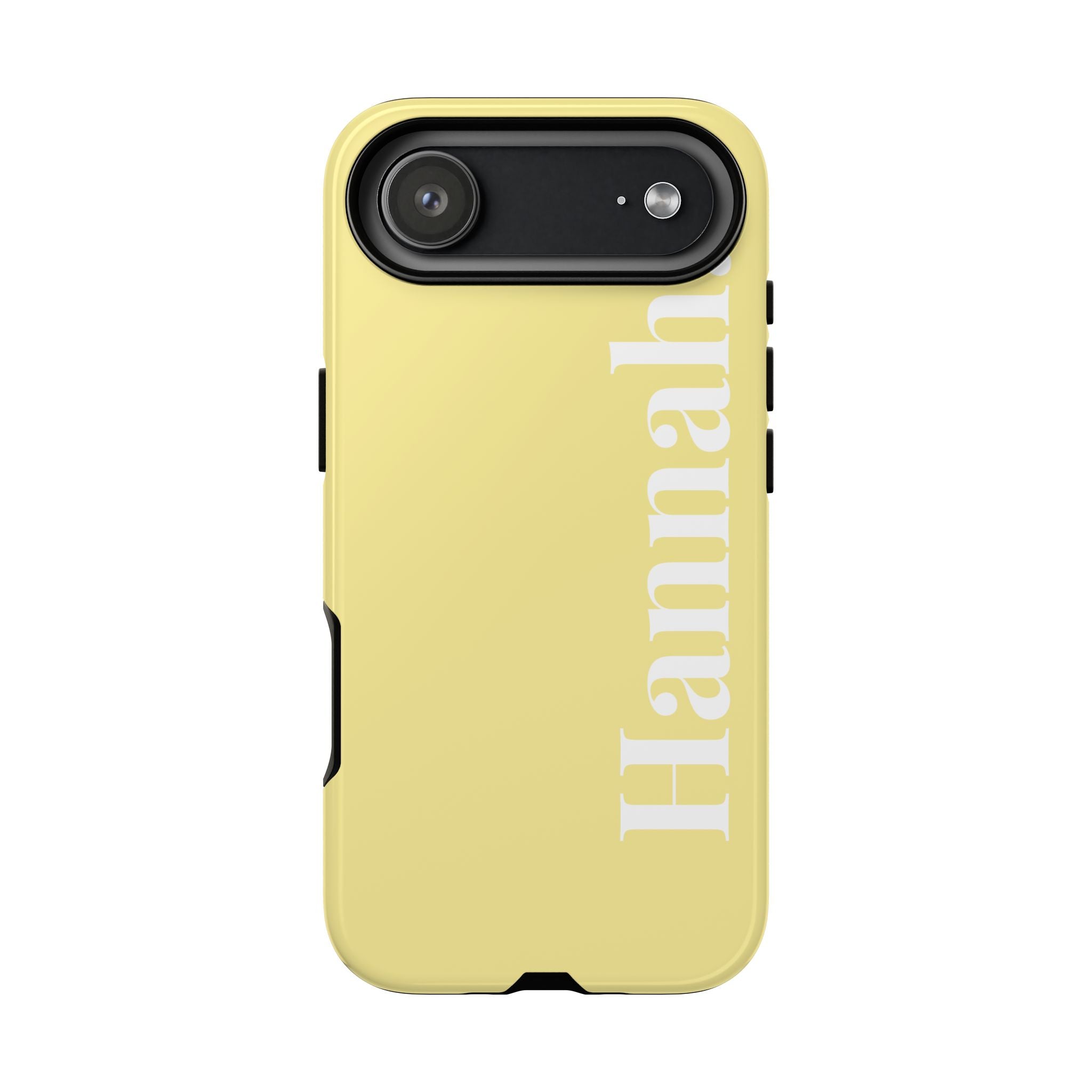 CITRUS YELLOW BOLD NAME – Personalisierte Handyhülle mit Dual-Layer-Schutz