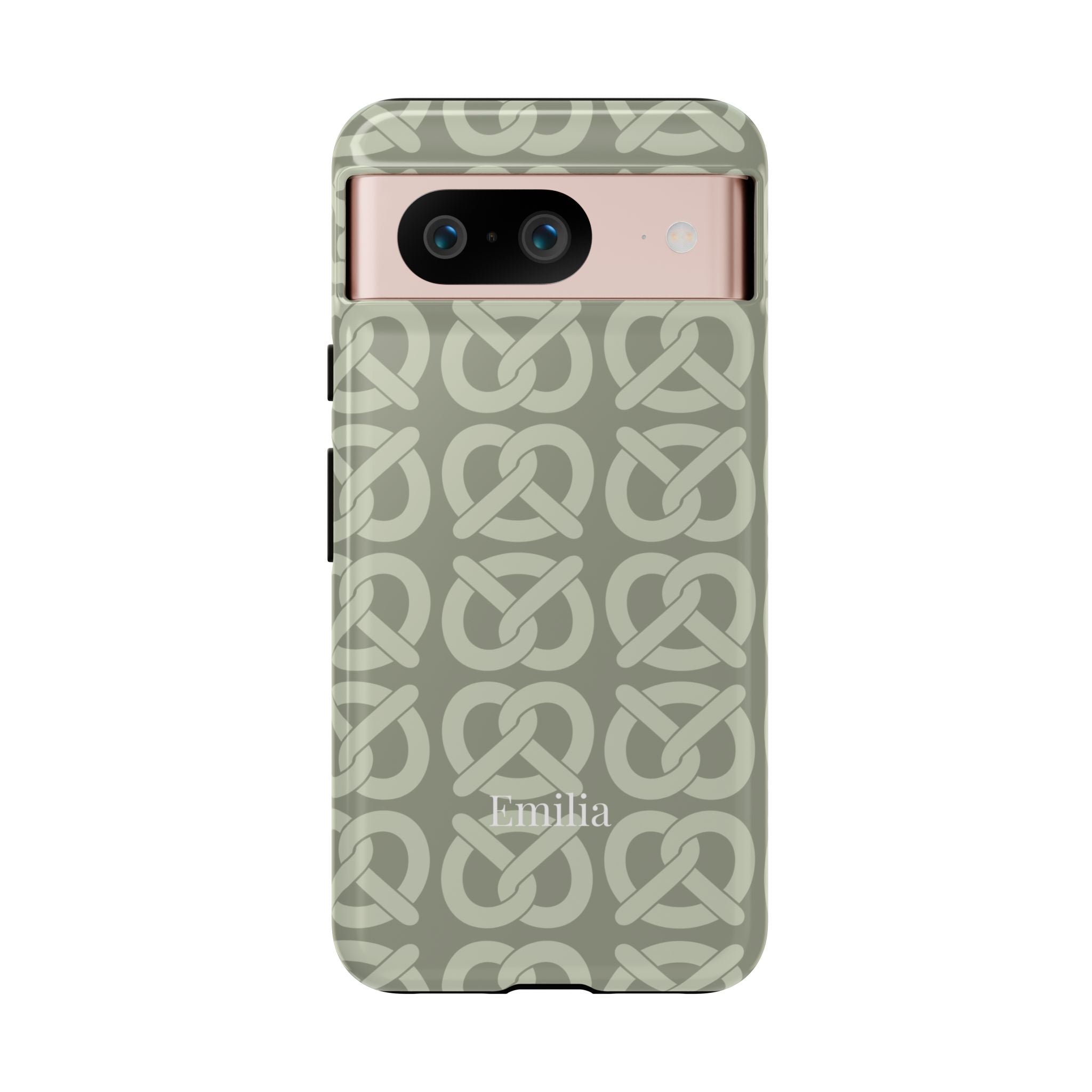BREZN MONOGRAMM SALBEI – Personalisierte Handyhülle mit Dual-Layer-Schutz