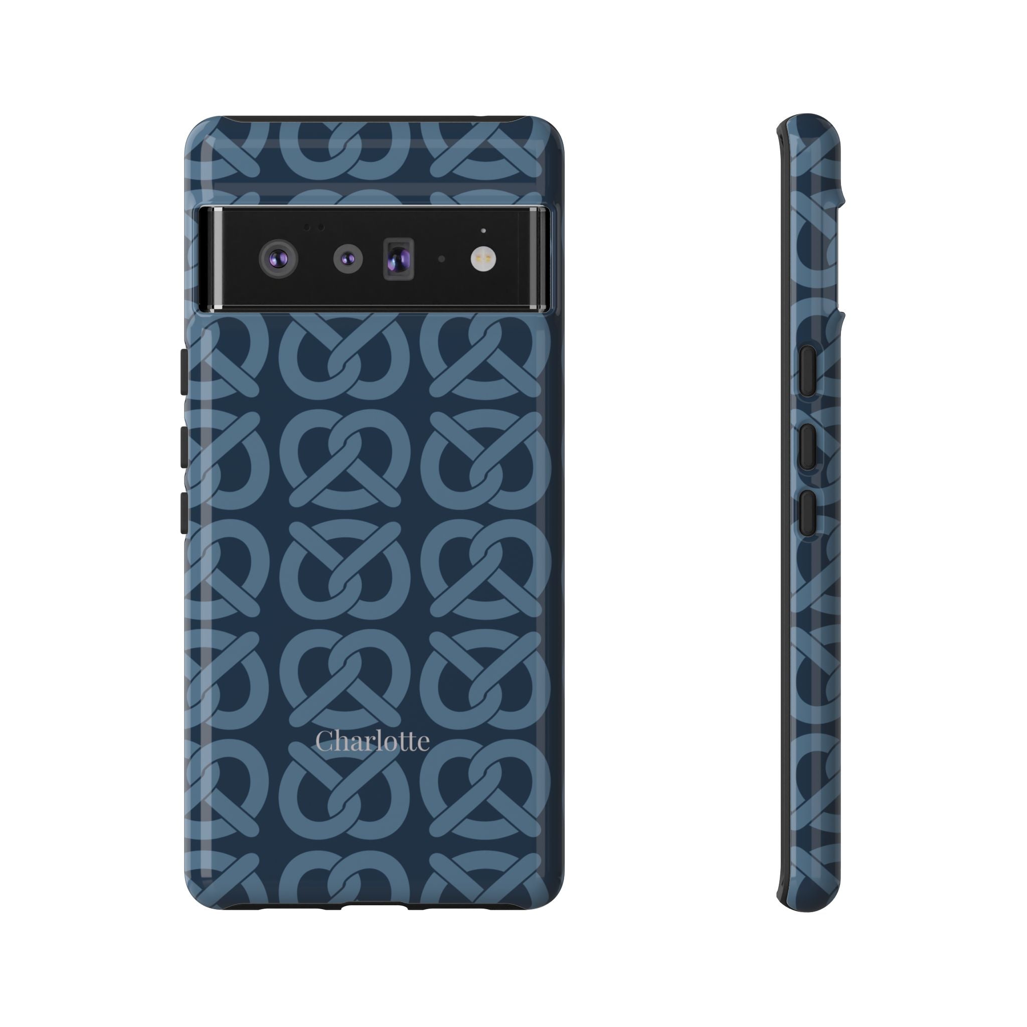 BREZN MONOGRAMM NACHTBLAU – Personalisierte Handyhülle mit Dual-Layer-Schutz