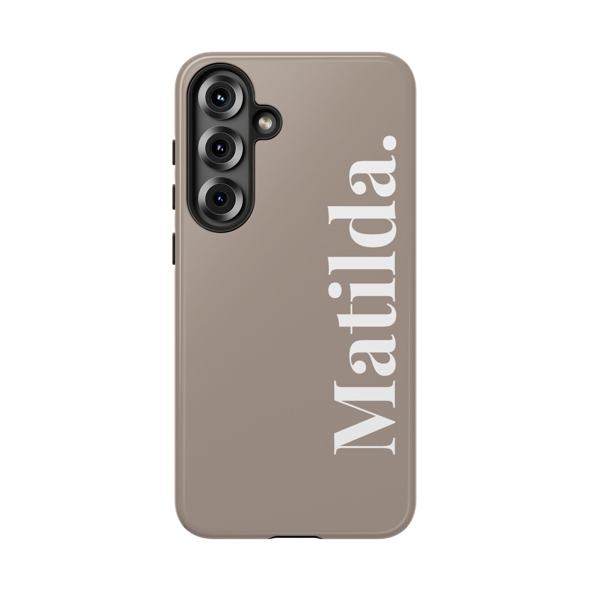 MOCCA BOLD NAME – Personalisierte Handyhülle mit Dual-Layer-Schutz
