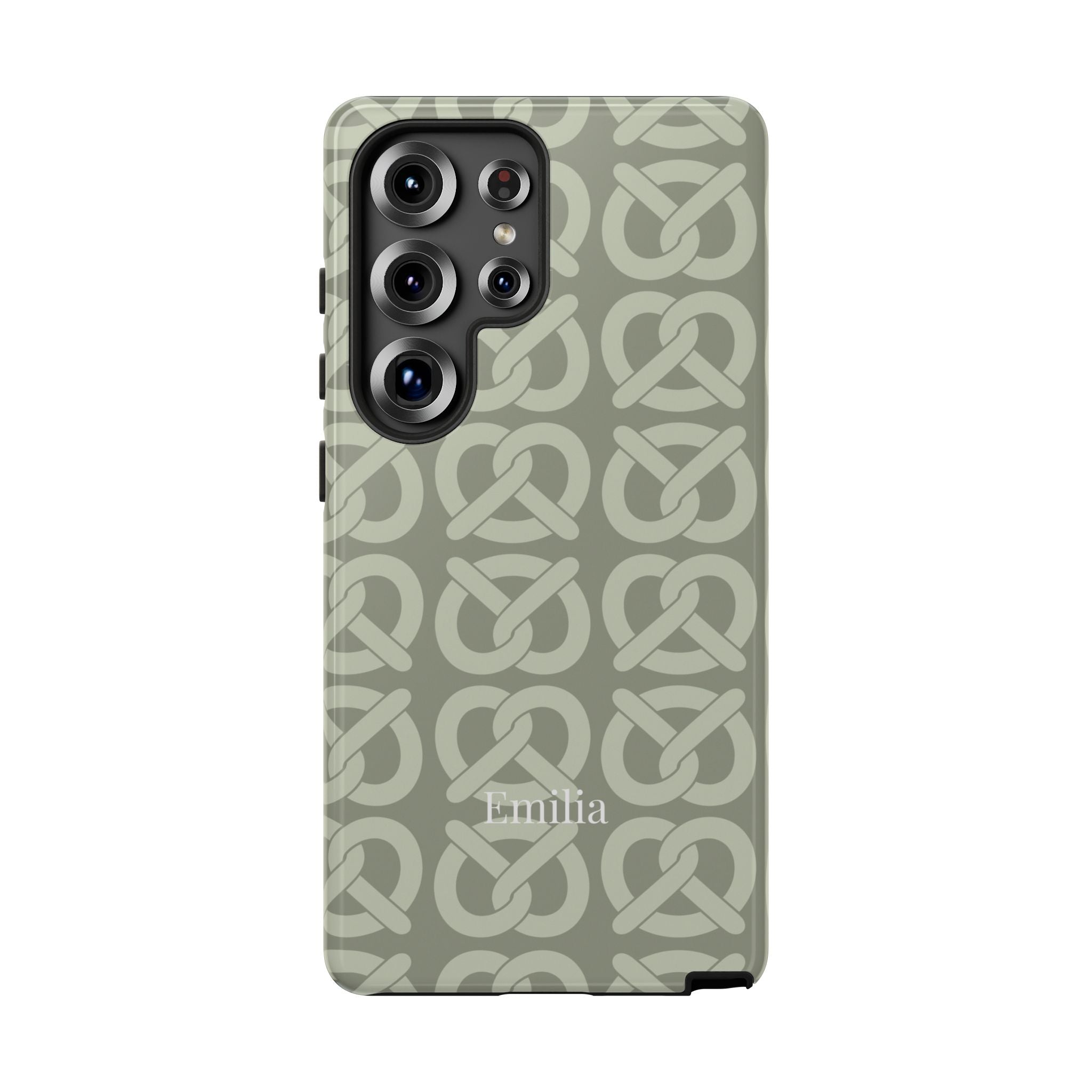 BREZN MONOGRAMM SALBEI – Personalisierte Handyhülle mit Dual-Layer-Schutz