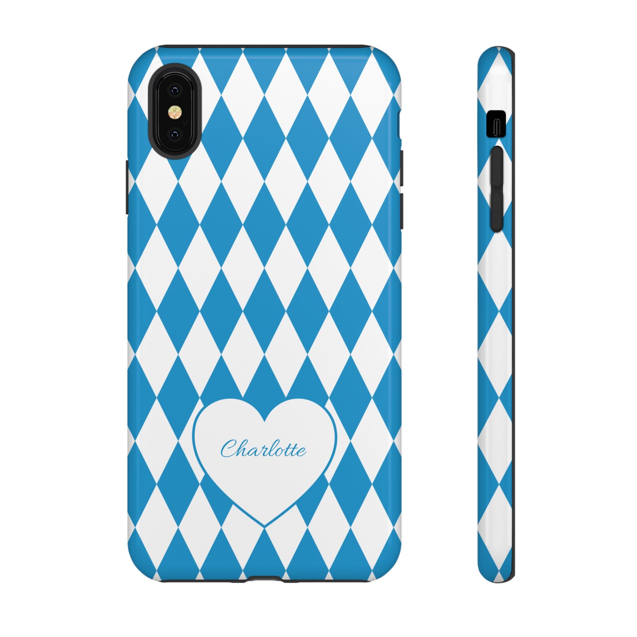 BAYERN BLAU WEISS – Personalisierte Handyhülle mit Dual-Layer-Schutz