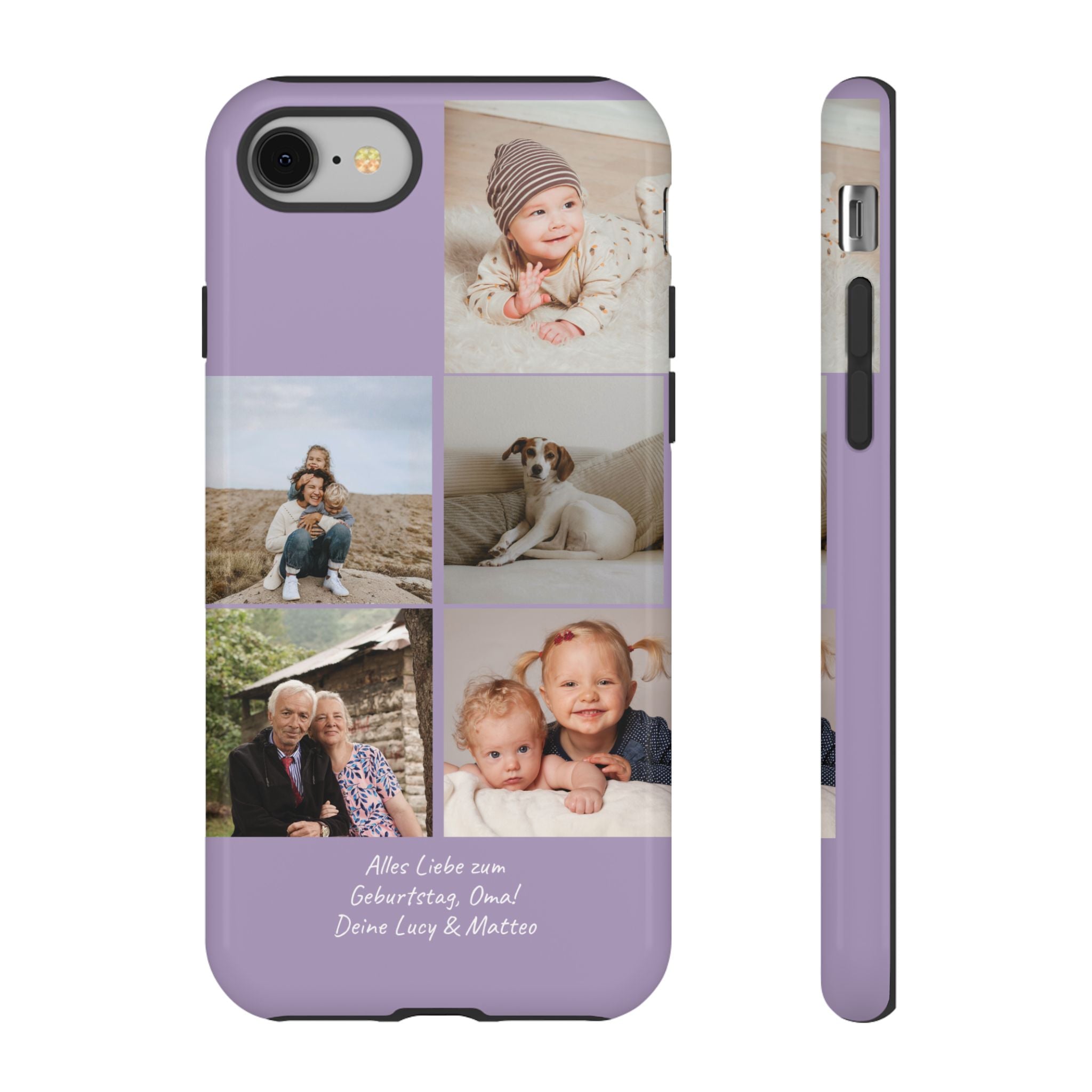 LAVENDEL COLLAGE – Personalisierte Foto Handyhülle mit Dual-Layer-Schutz
