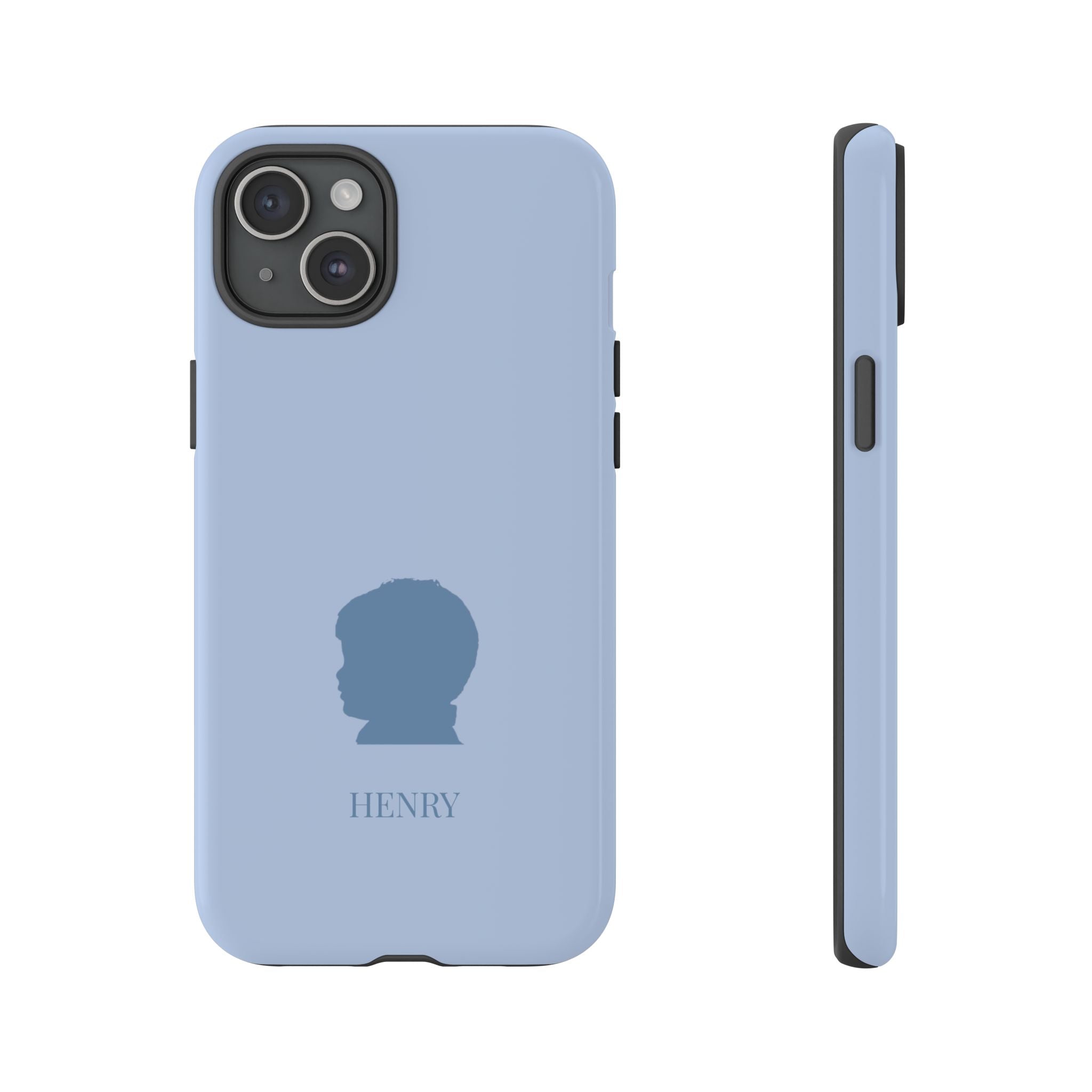 SILHOUETTE BLUE – Personalisierte Handyhülle mit Dual-Layer-Schutz