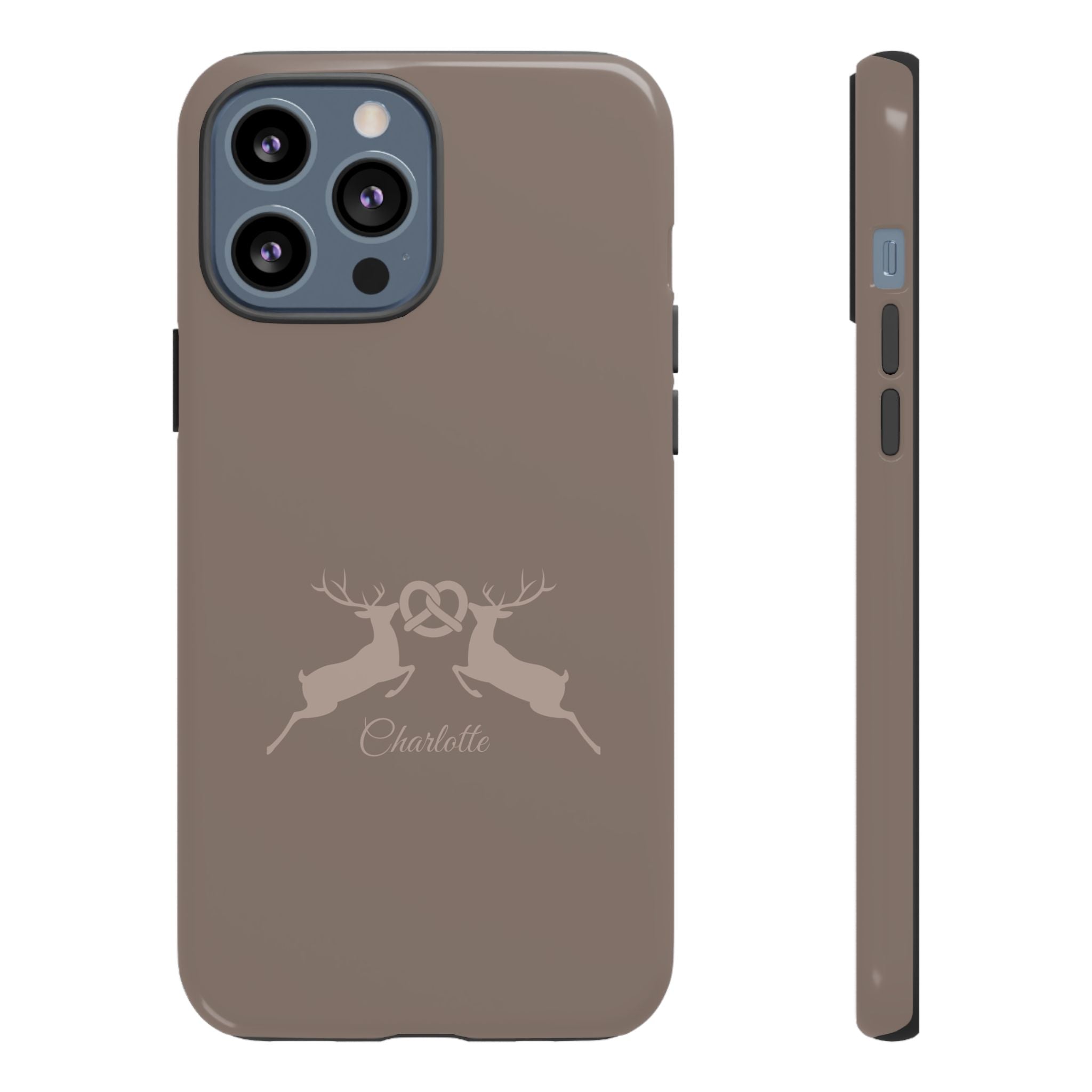 HIRSCH MOCCA – Personalisierte Handyhülle mit Dual-Layer-Schutz