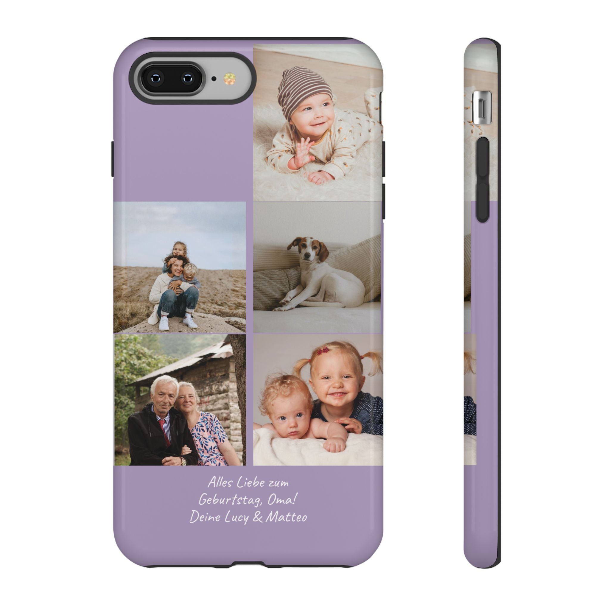 LAVENDEL COLLAGE – Personalisierte Foto Handyhülle mit Dual-Layer-Schutz