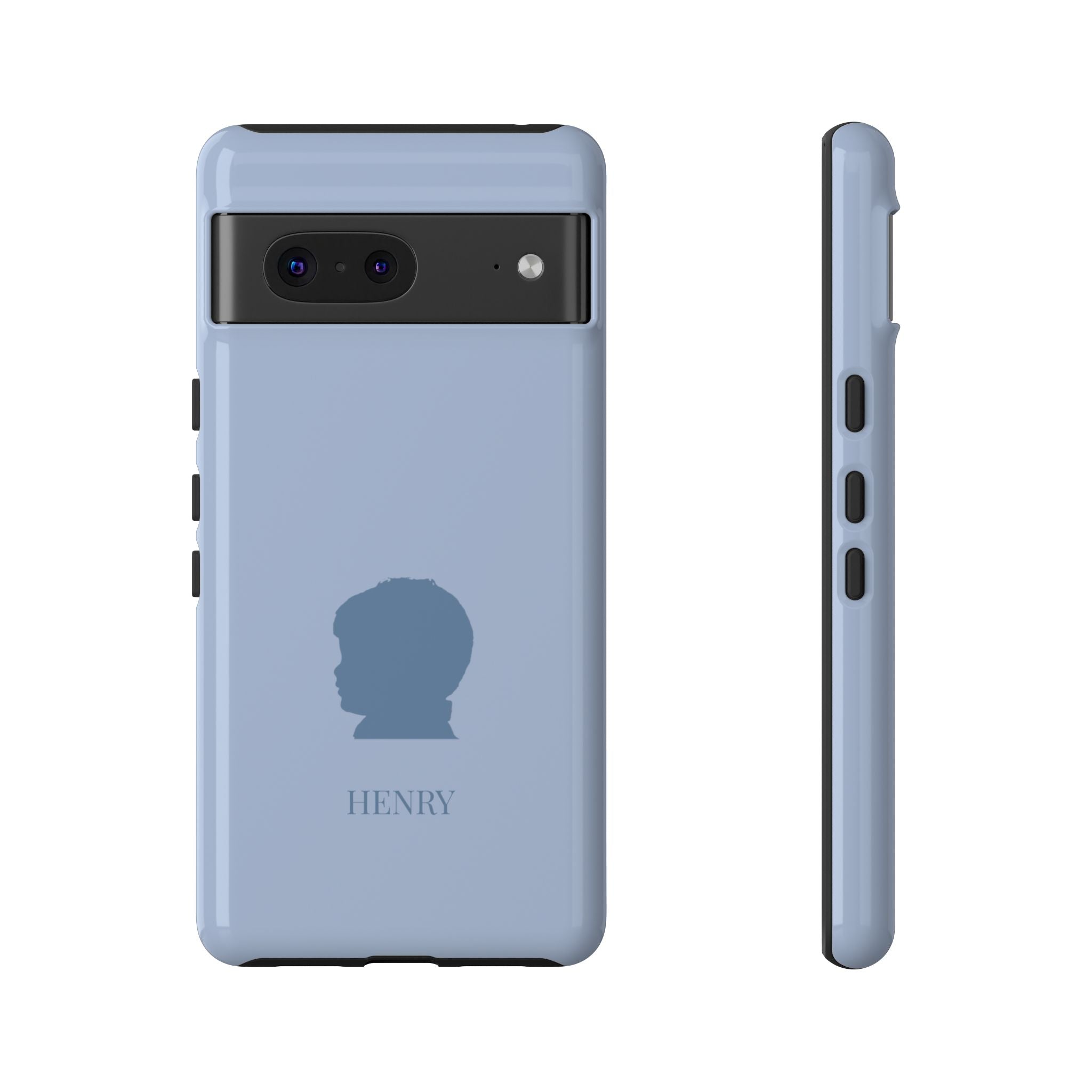 SILHOUETTE BLUE – Personalisierte Handyhülle mit Dual-Layer-Schutz