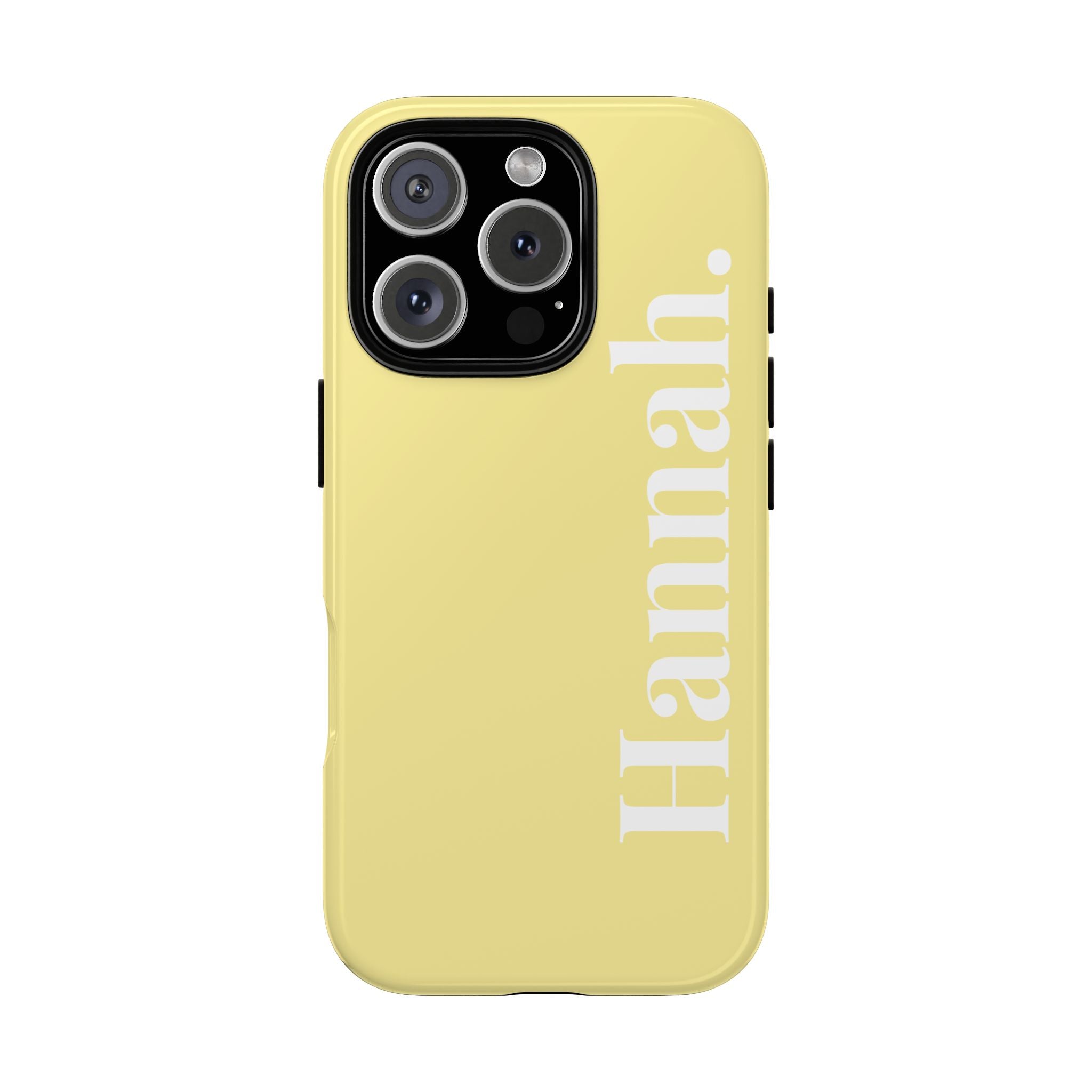 CITRUS YELLOW BOLD NAME – Personalisierte Handyhülle mit Dual-Layer-Schutz
