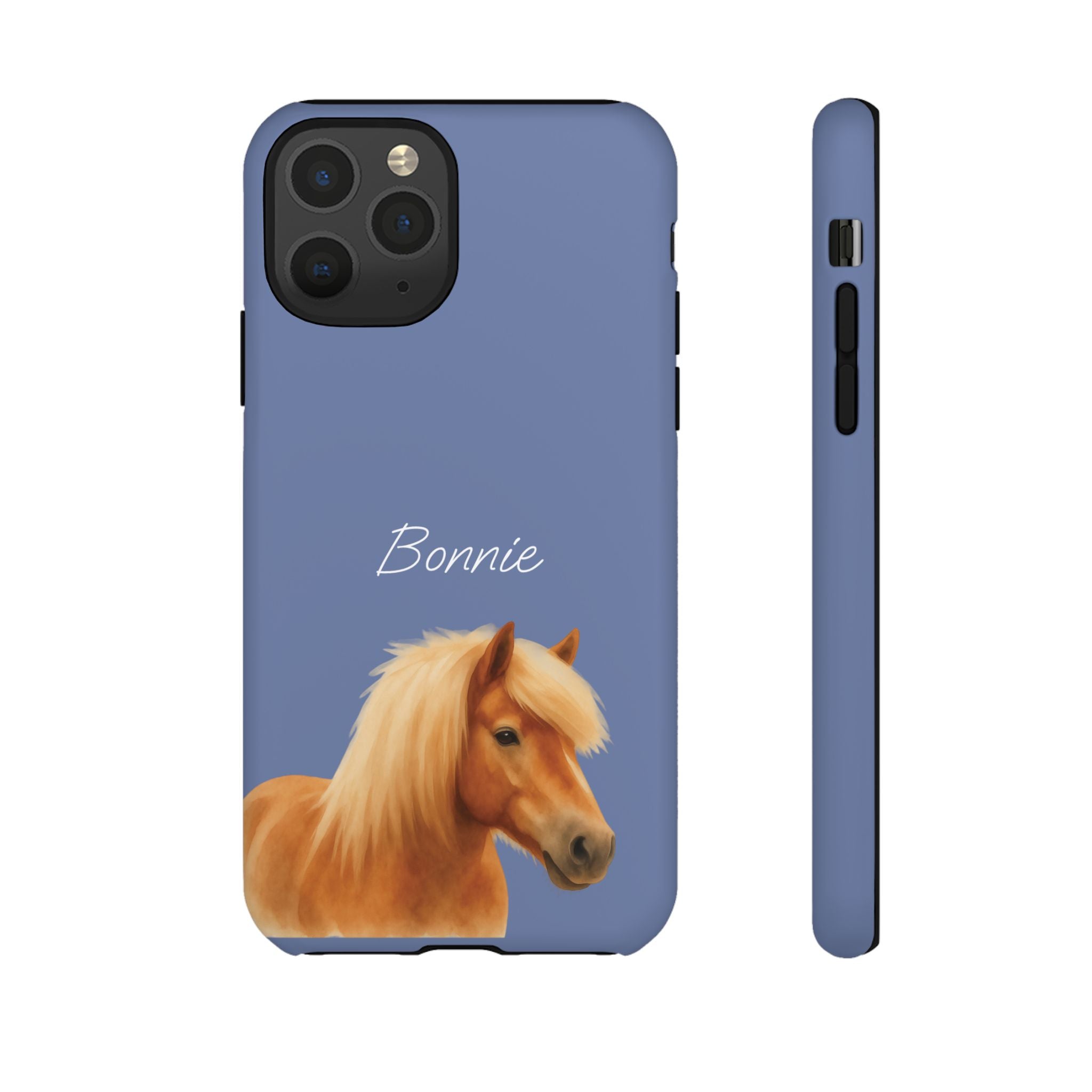 PET AQUARELL DUSTY BLUE – Personalisierte Handyhülle mit Dual-Layer-Schutz
