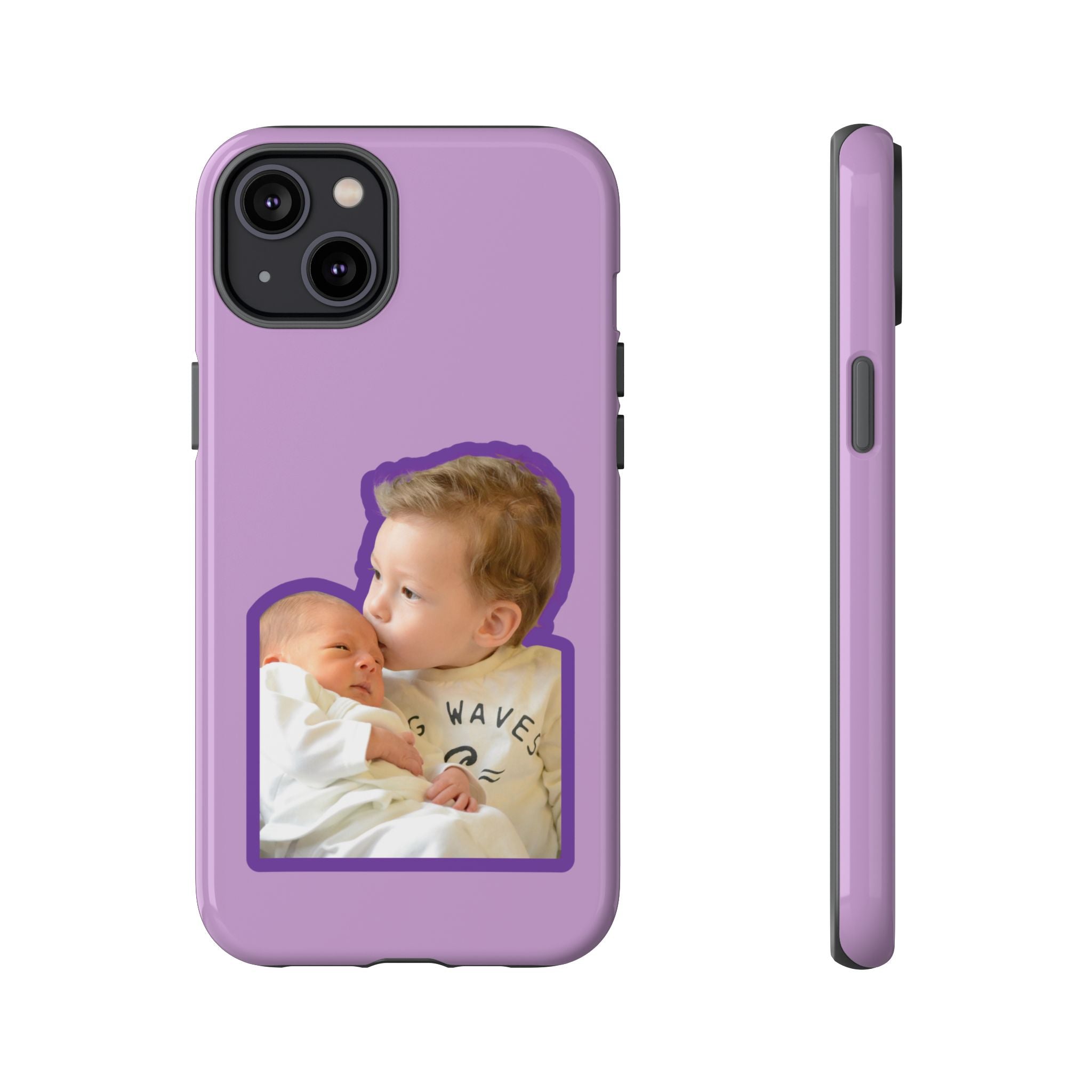PURPLE CARTOON – Personalisierte Foto Handyhülle mit Dual-Layer-Schutz
