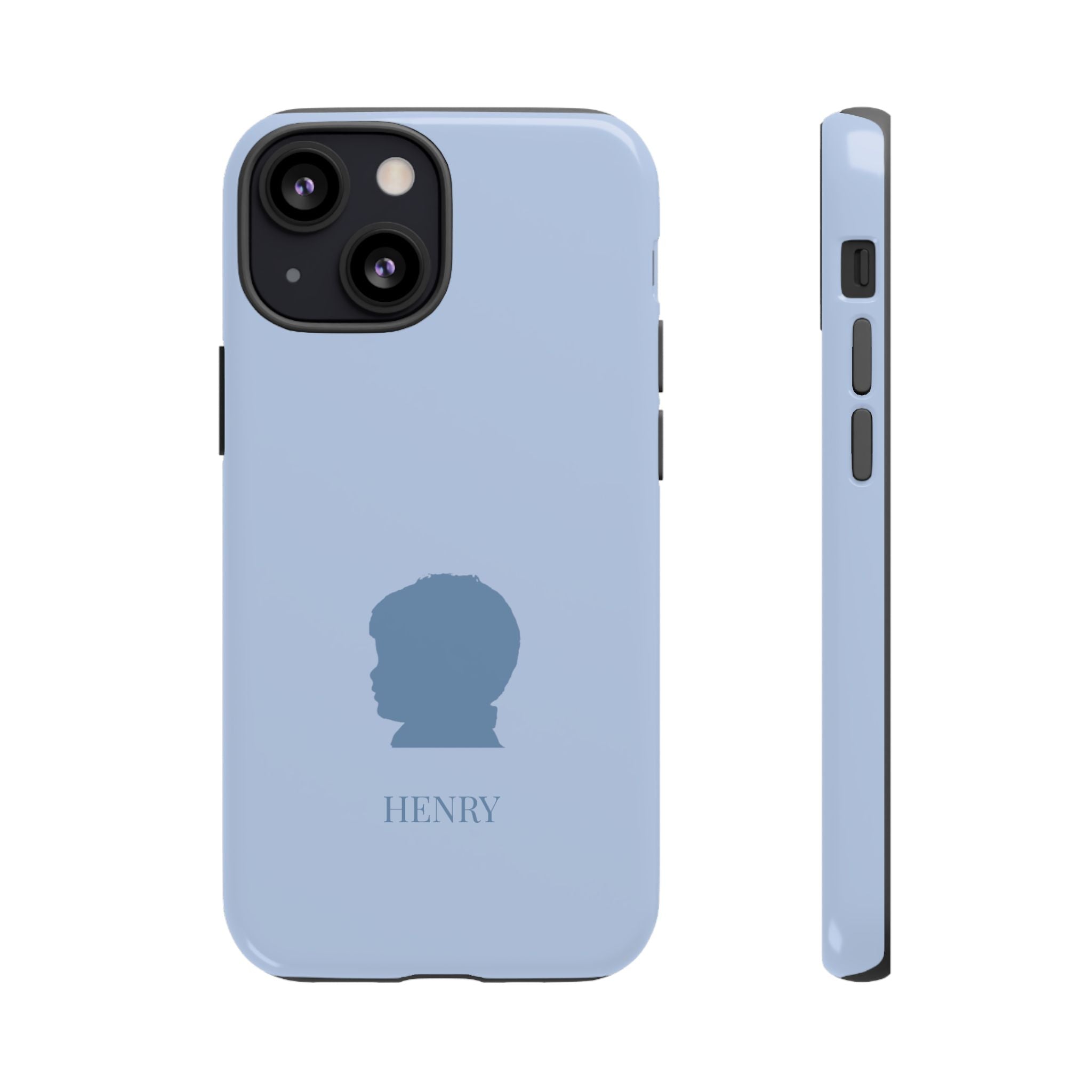 SILHOUETTE BLUE – Personalisierte Handyhülle mit Dual-Layer-Schutz