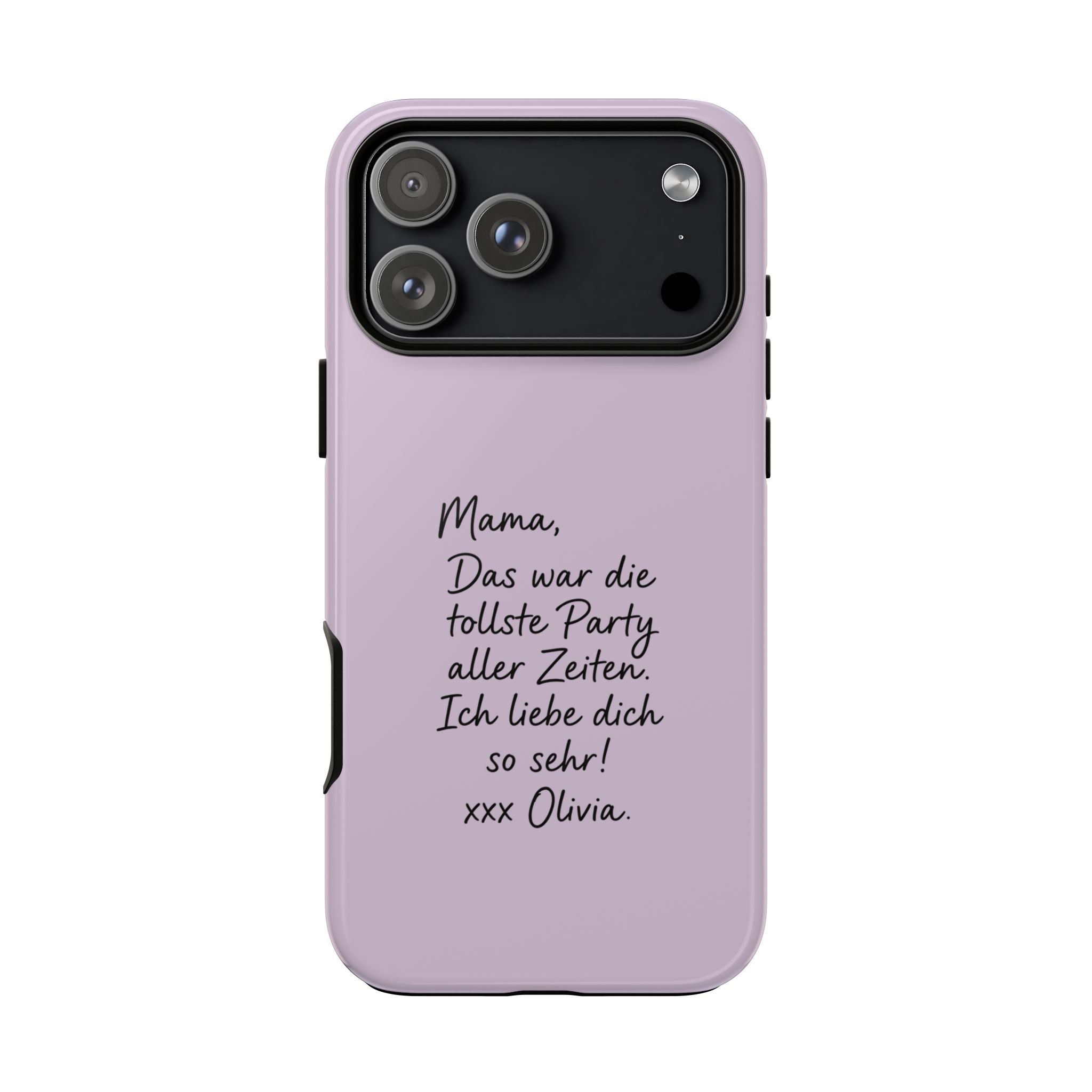 LAVENDER HANDWRITTEN NOTE – Personalisierte Handyhülle mit Dual-Layer-Schutz
