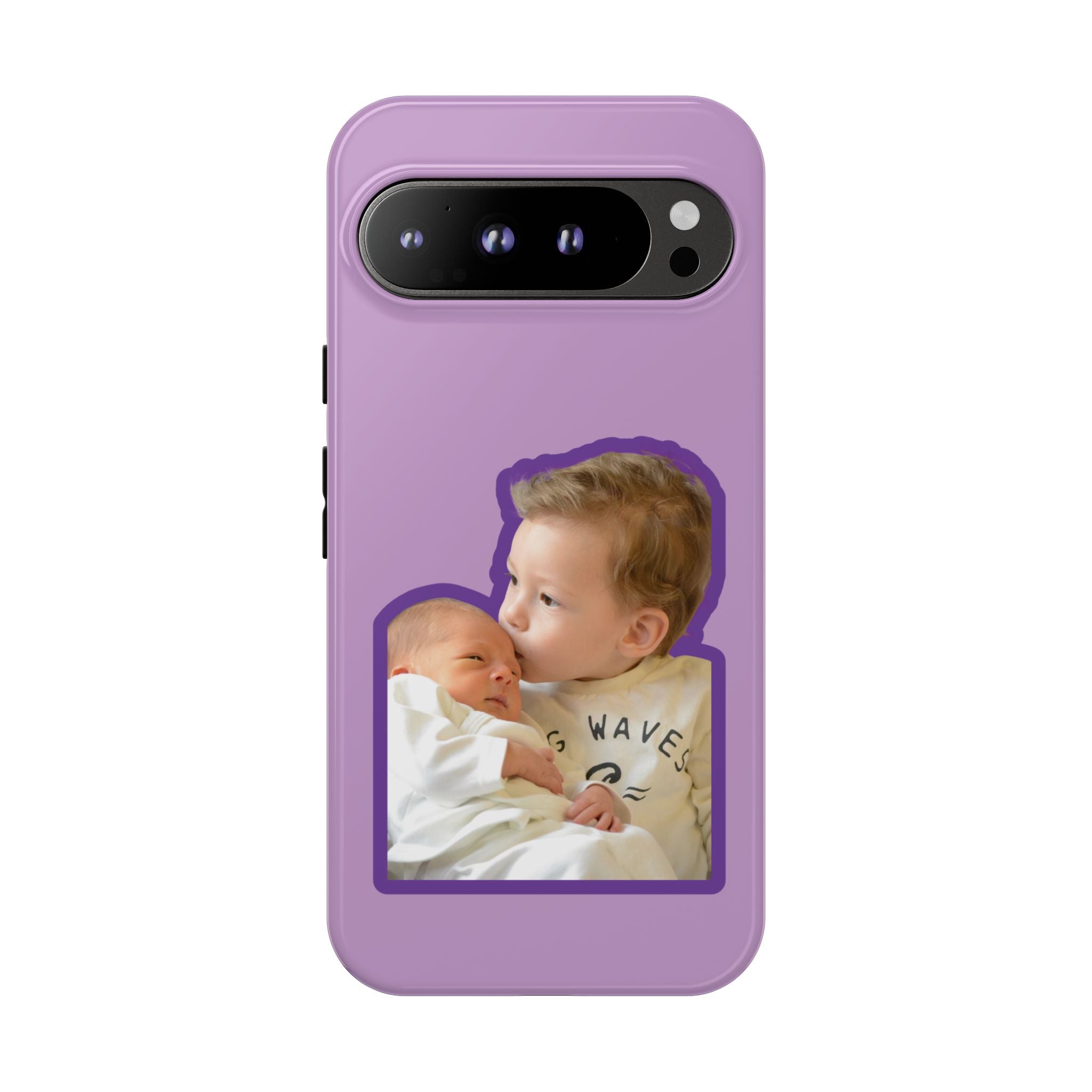 PURPLE CARTOON – Personalisierte Foto Handyhülle mit Dual-Layer-Schutz