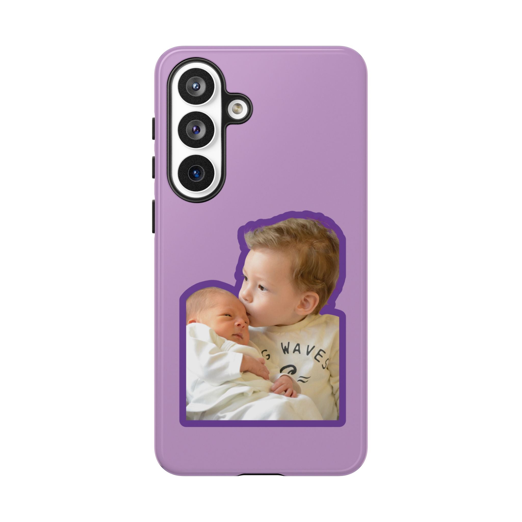 PURPLE CARTOON – Personalisierte Foto Handyhülle mit Dual-Layer-Schutz