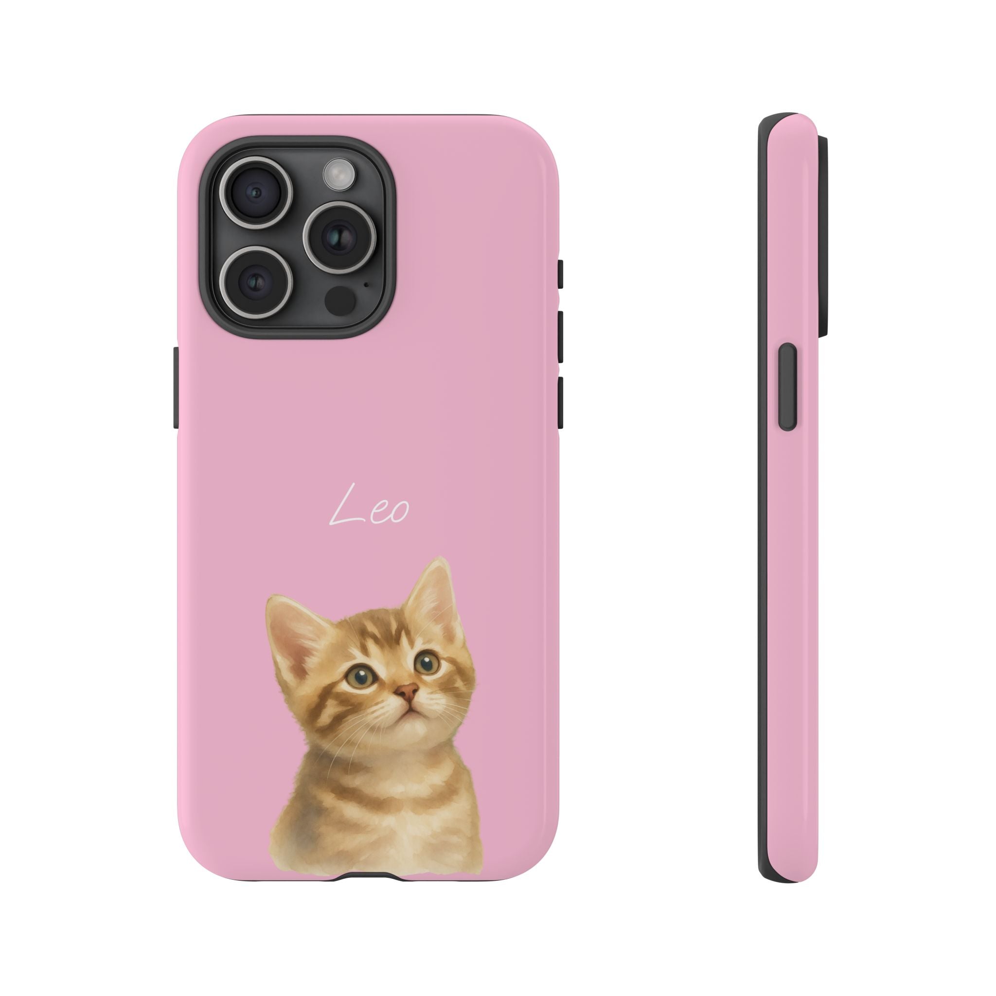 PET AQUARELL PINK – Personalisierte Handyhülle mit Dual-Layer-Schutz