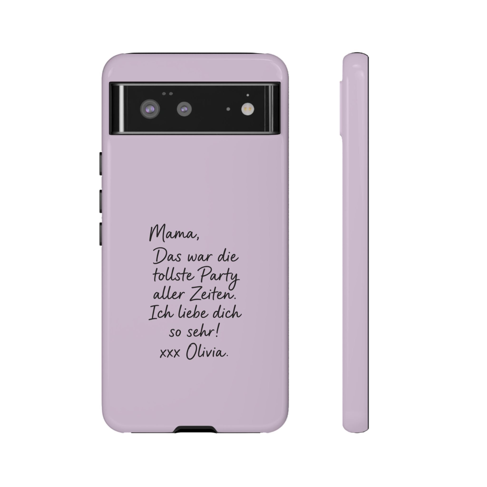 LAVENDER HANDWRITTEN NOTE – Personalisierte Handyhülle mit Dual-Layer-Schutz