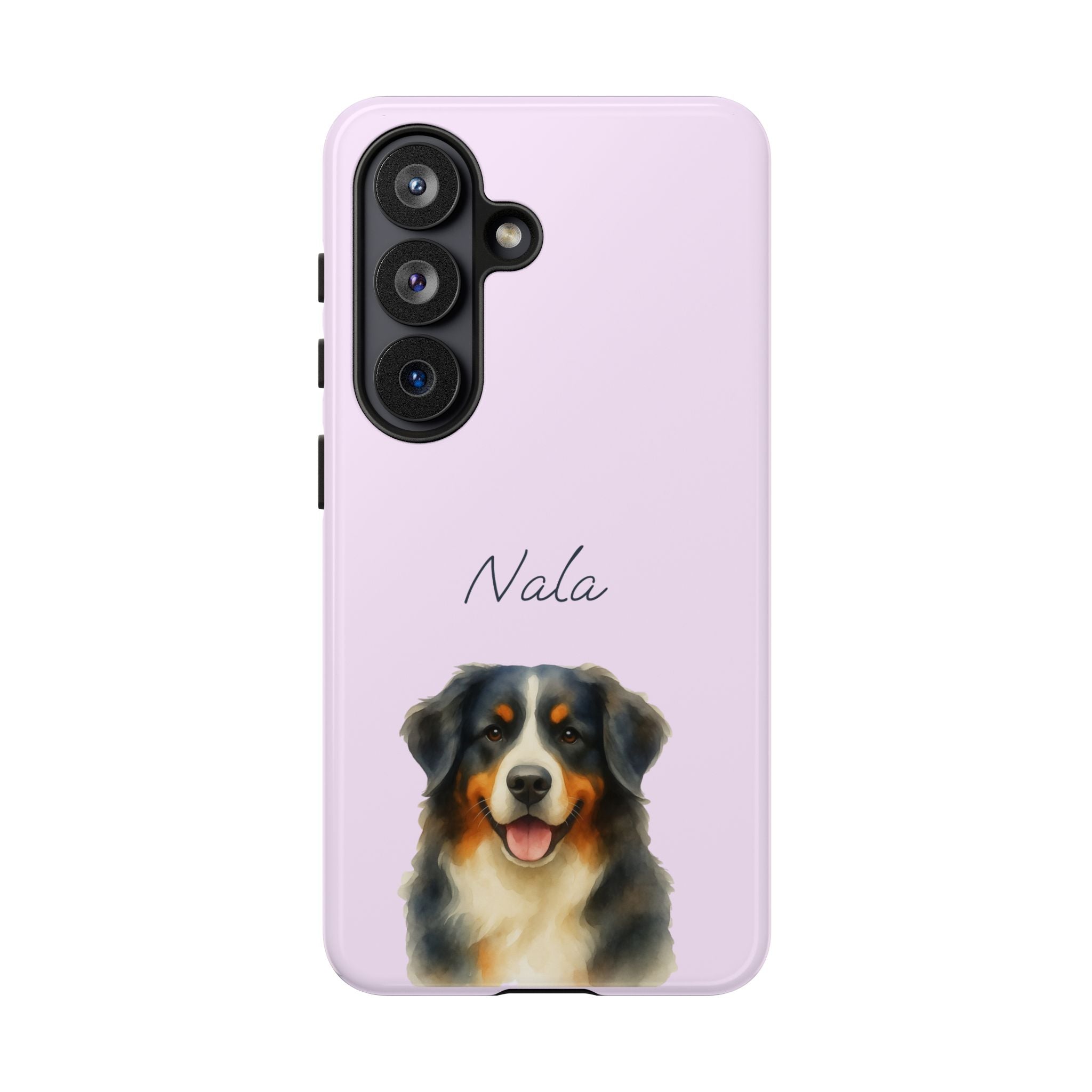 Pet Aquarell Lavendel – Personalisierte Handyhülle mit Dual-Layer-Schutz