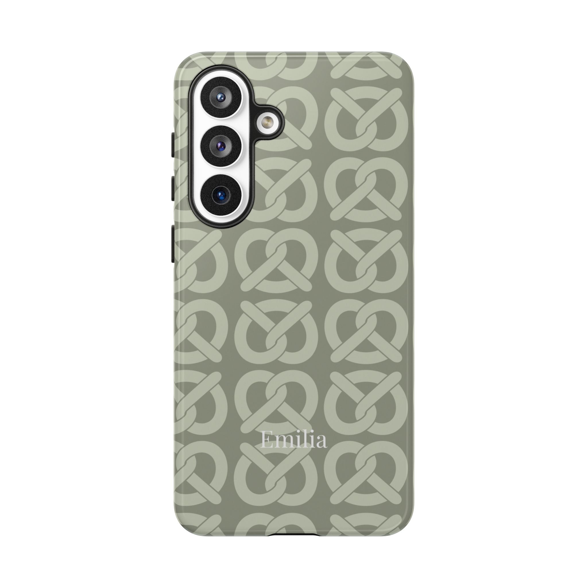 BREZN MONOGRAMM SALBEI – Personalisierte Handyhülle mit Dual-Layer-Schutz