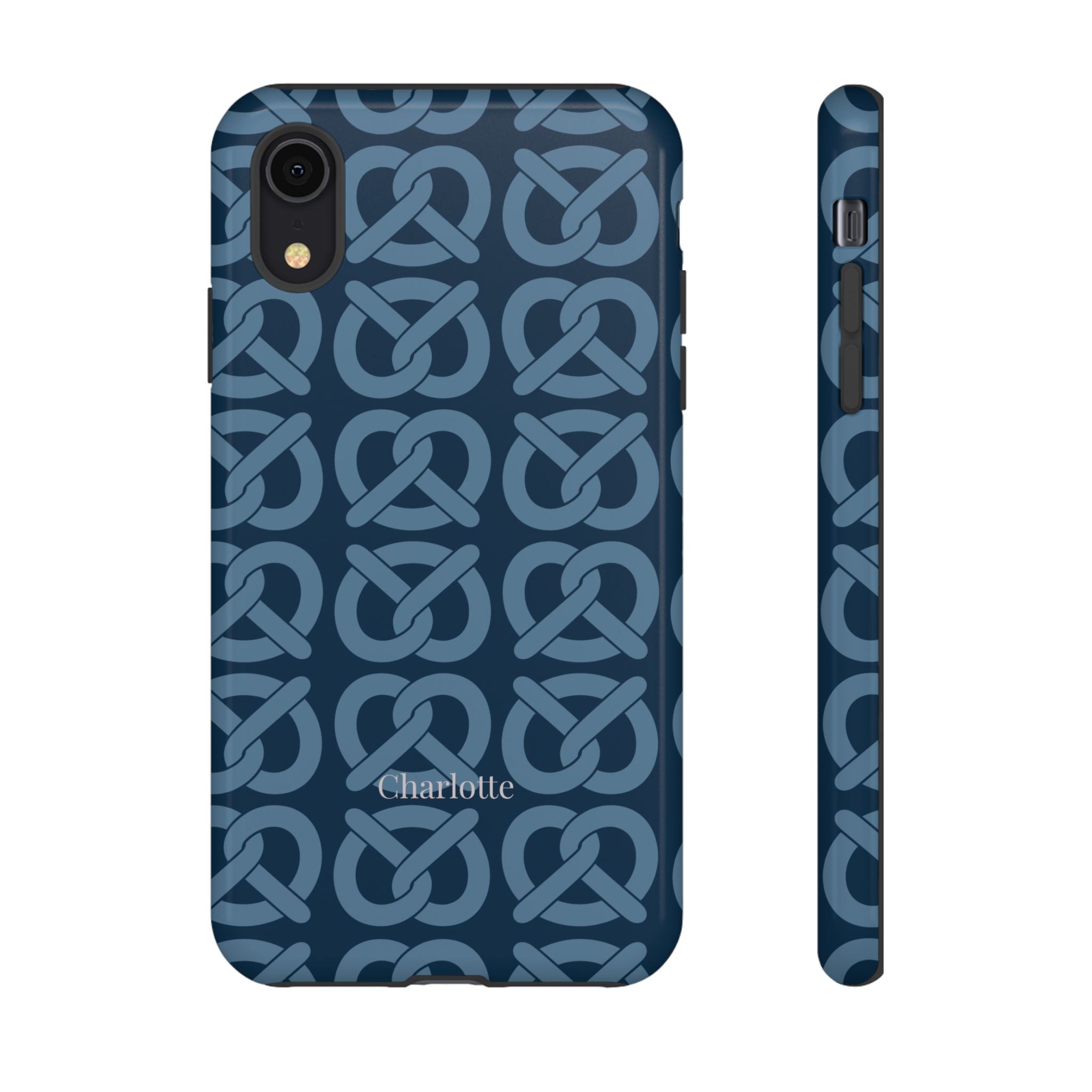 BREZN MONOGRAMM NACHTBLAU – Personalisierte Handyhülle mit Dual-Layer-Schutz
