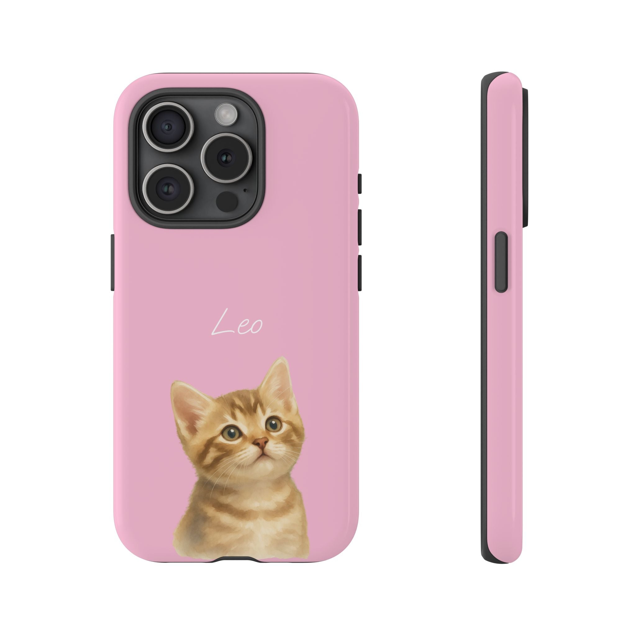 PET AQUARELL PINK – Personalisierte Handyhülle mit Dual-Layer-Schutz