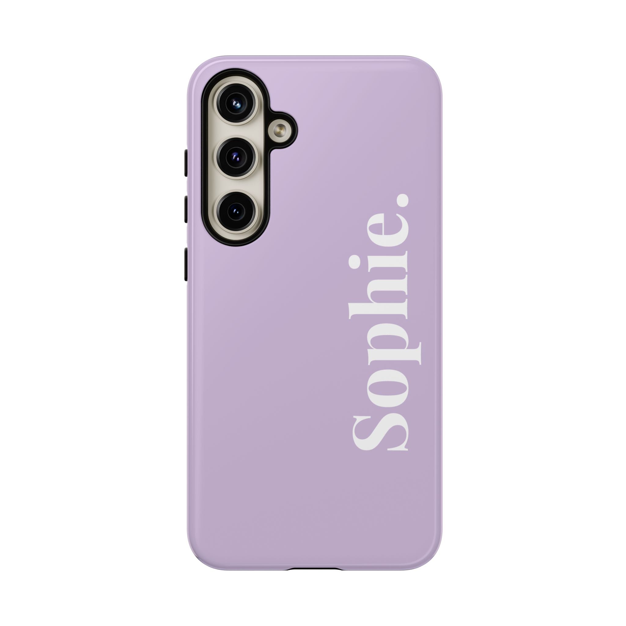 LAVENDEL BOLD NAME – Personalisierte Handyhülle mit Dual-Layer-Schutz