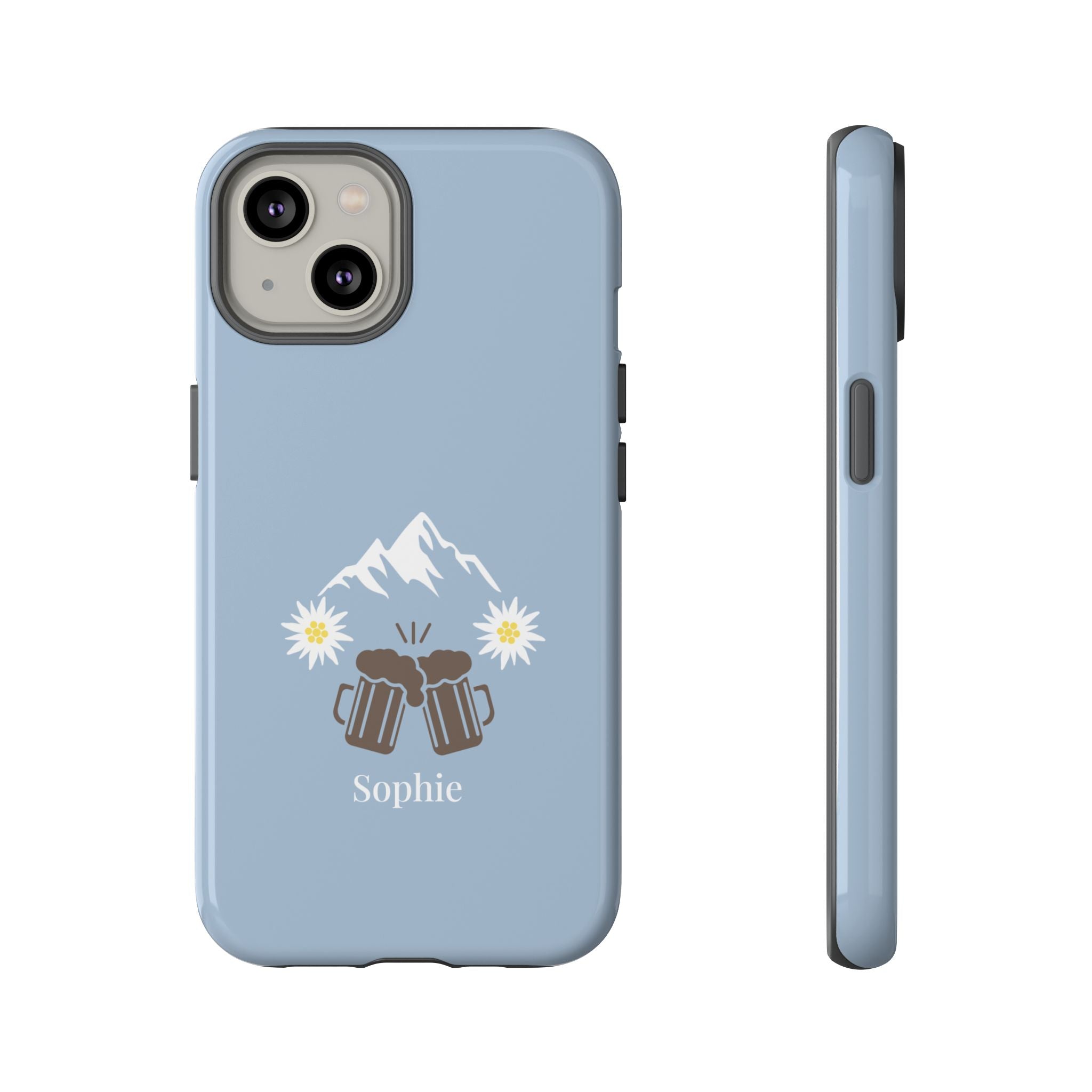 O'ZAPFT PASTELLBLAU – Personalisierte Handyhülle mit Dual-Layer-Schutz