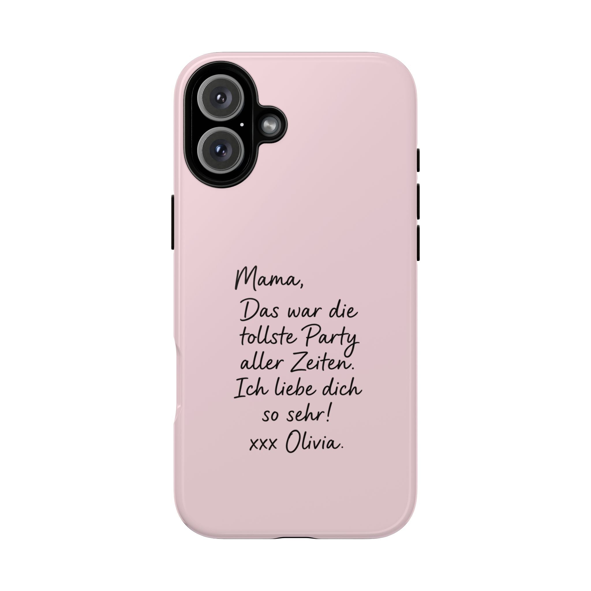 ROSE HANDWRITTEN NOTE – Personalisierte Handyhülle mit Dual-Layer-Schutz