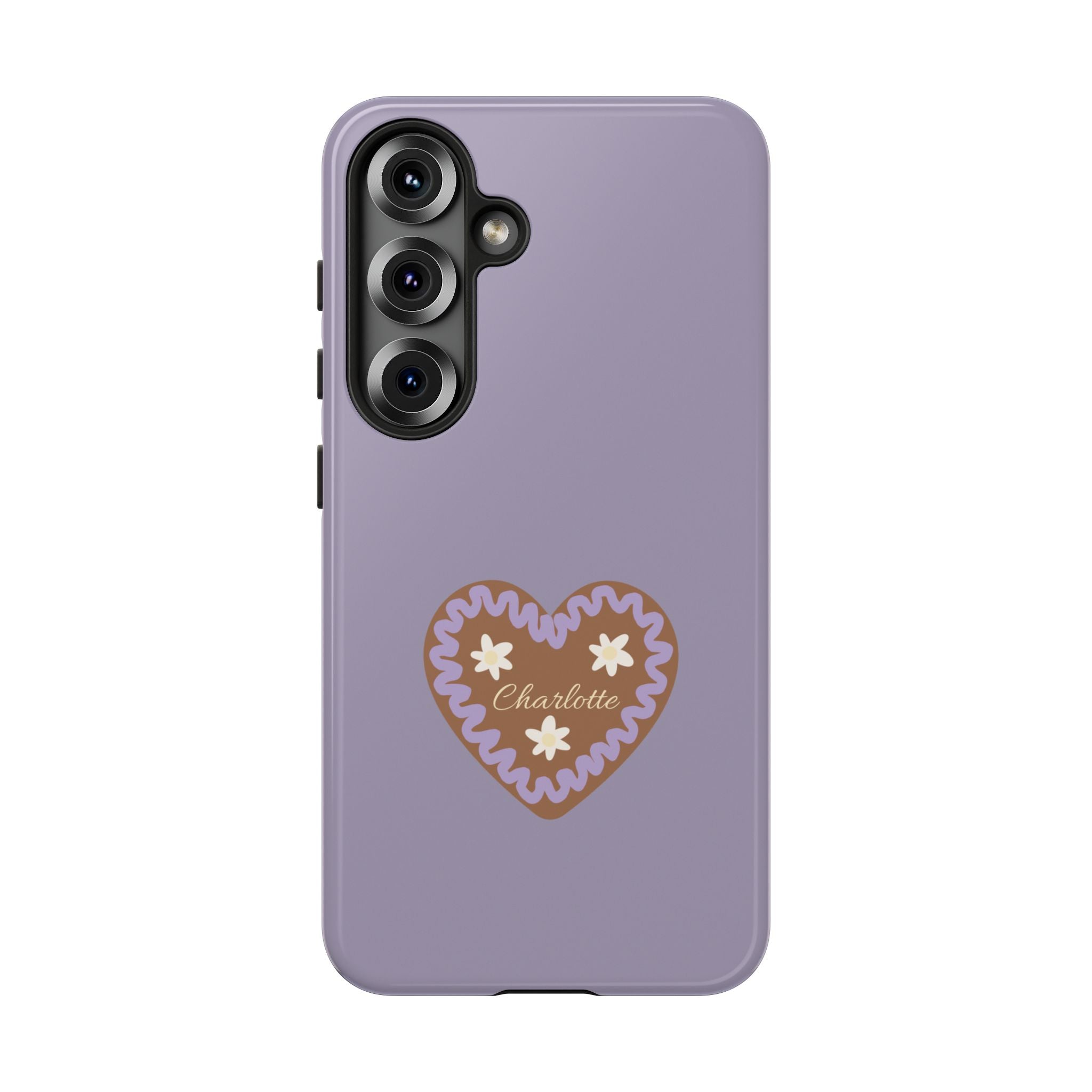 WIESNHERZ LAVENDEL – Personalisierte Handyhülle mit Dual-Layer-Schutz