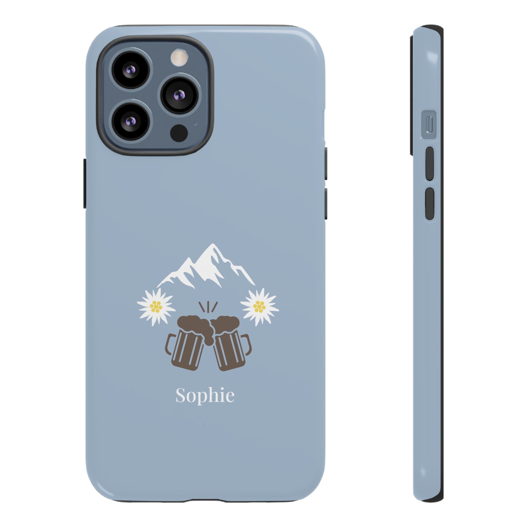O'ZAPFT PASTELLBLAU – Personalisierte Handyhülle mit Dual-Layer-Schutz