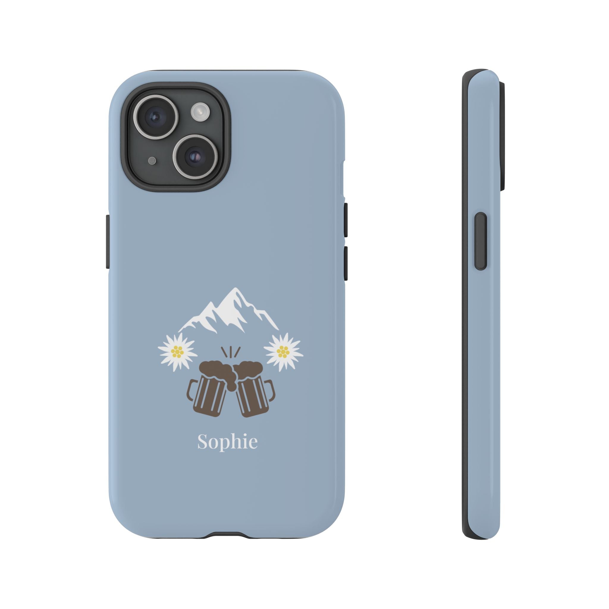 O'ZAPFT PASTELLBLAU – Personalisierte Handyhülle mit Dual-Layer-Schutz