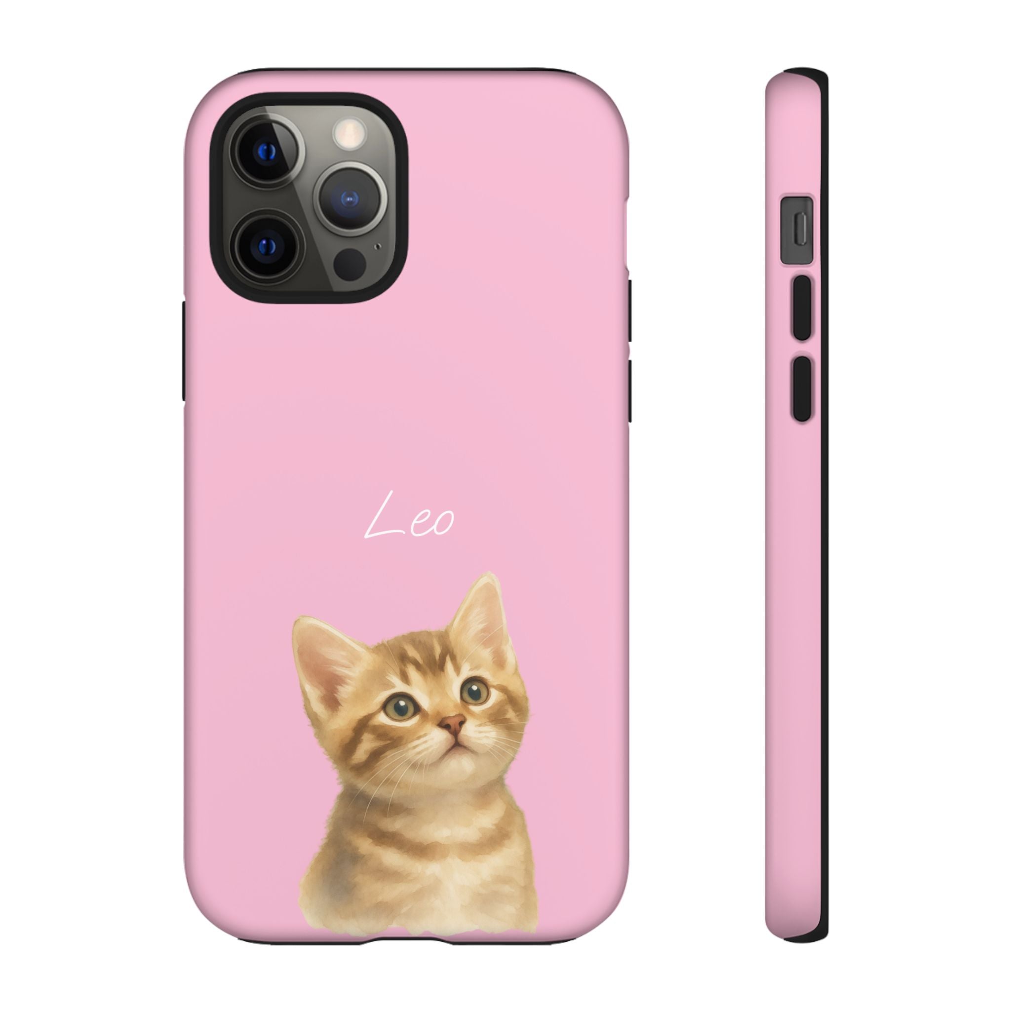 PET AQUARELL PINK – Personalisierte Handyhülle mit Dual-Layer-Schutz